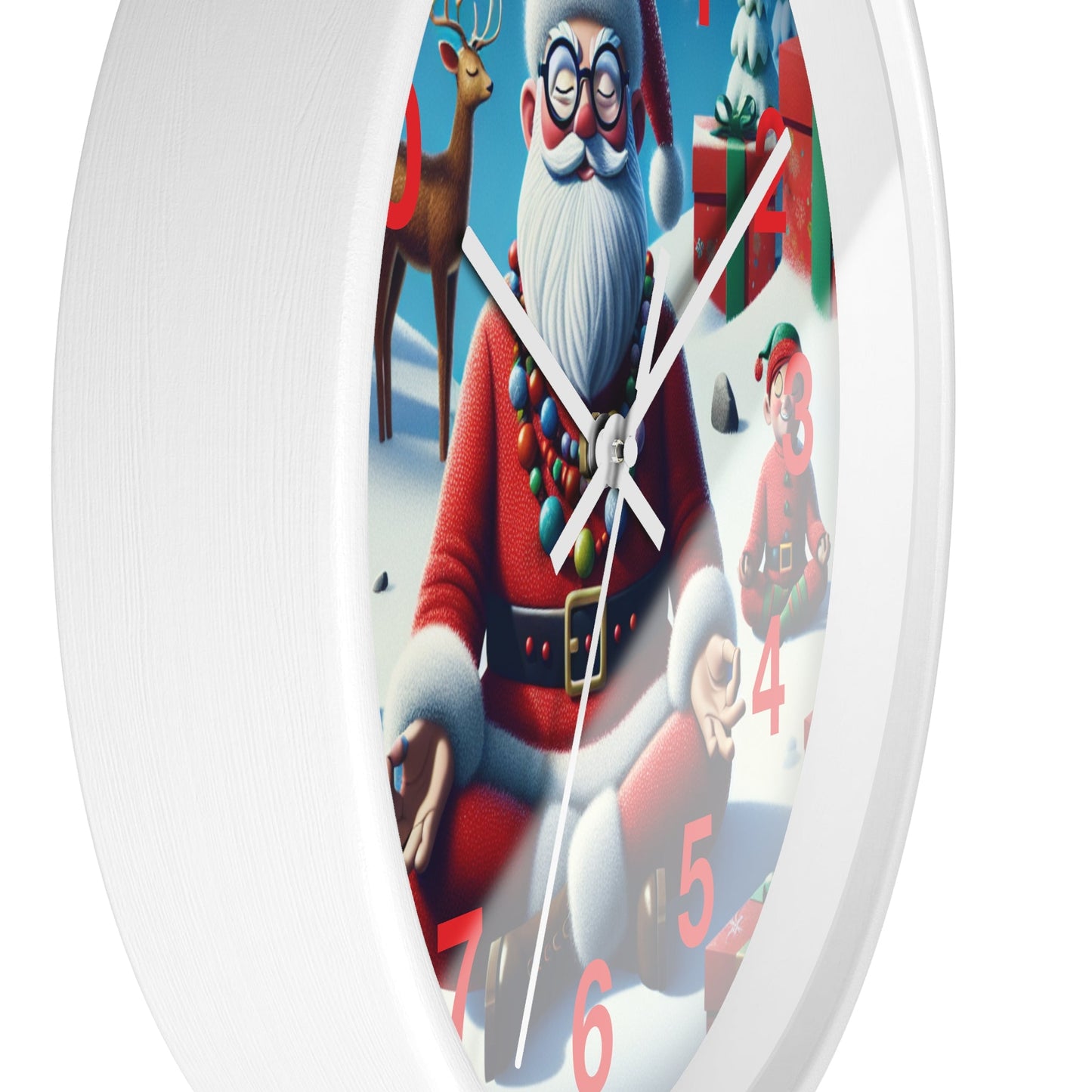 Wall Clock - Zen Santa - Resonating Crystal Creations