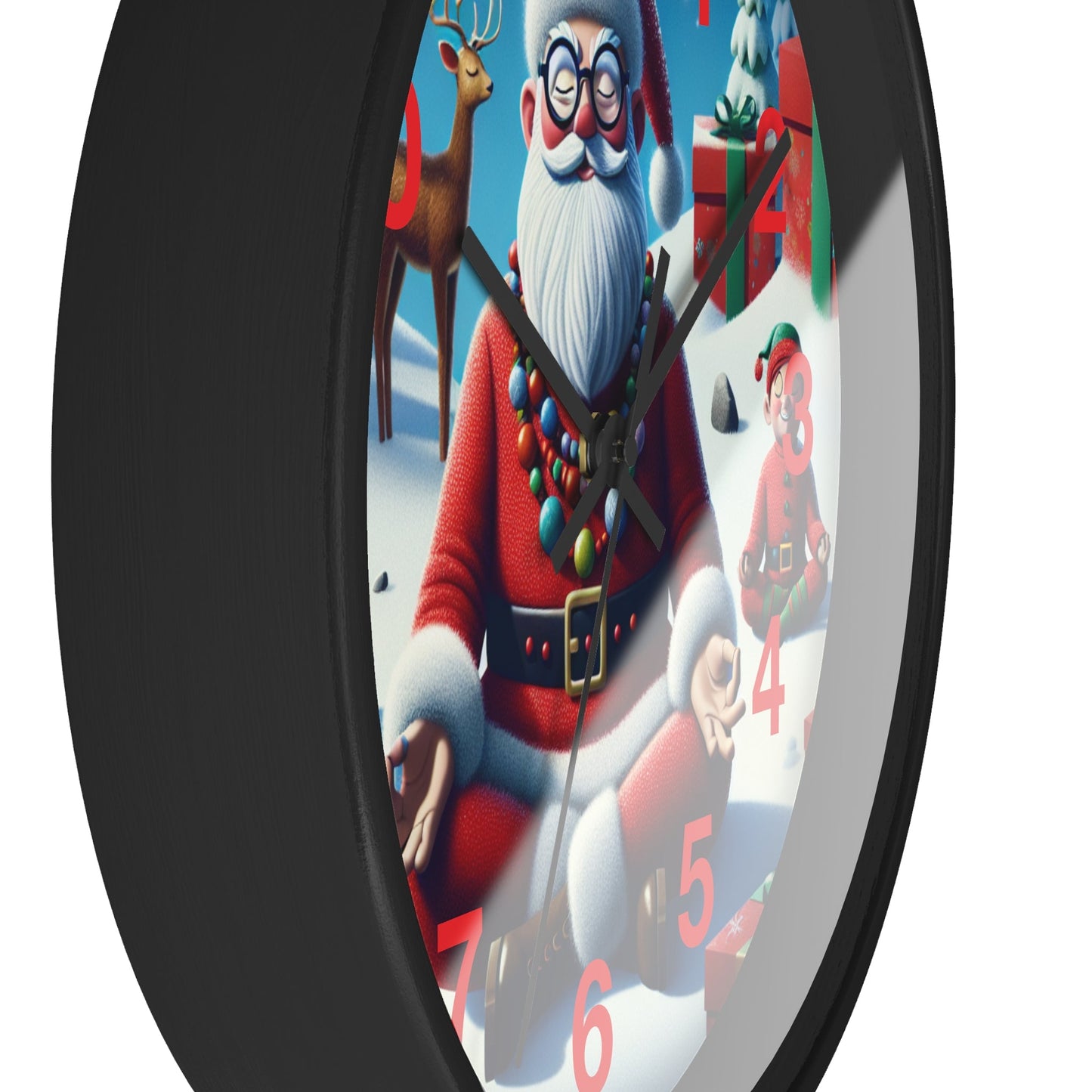 Wall Clock - Zen Santa - Resonating Crystal Creations