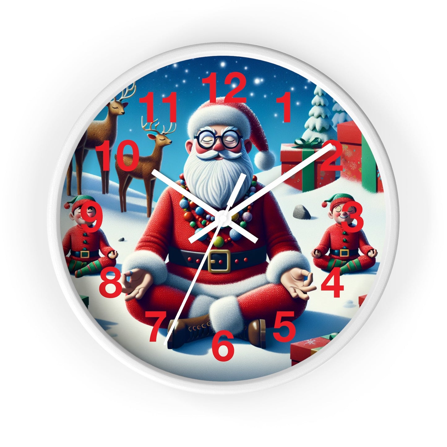 Wall Clock - Zen Santa - Resonating Crystal Creations