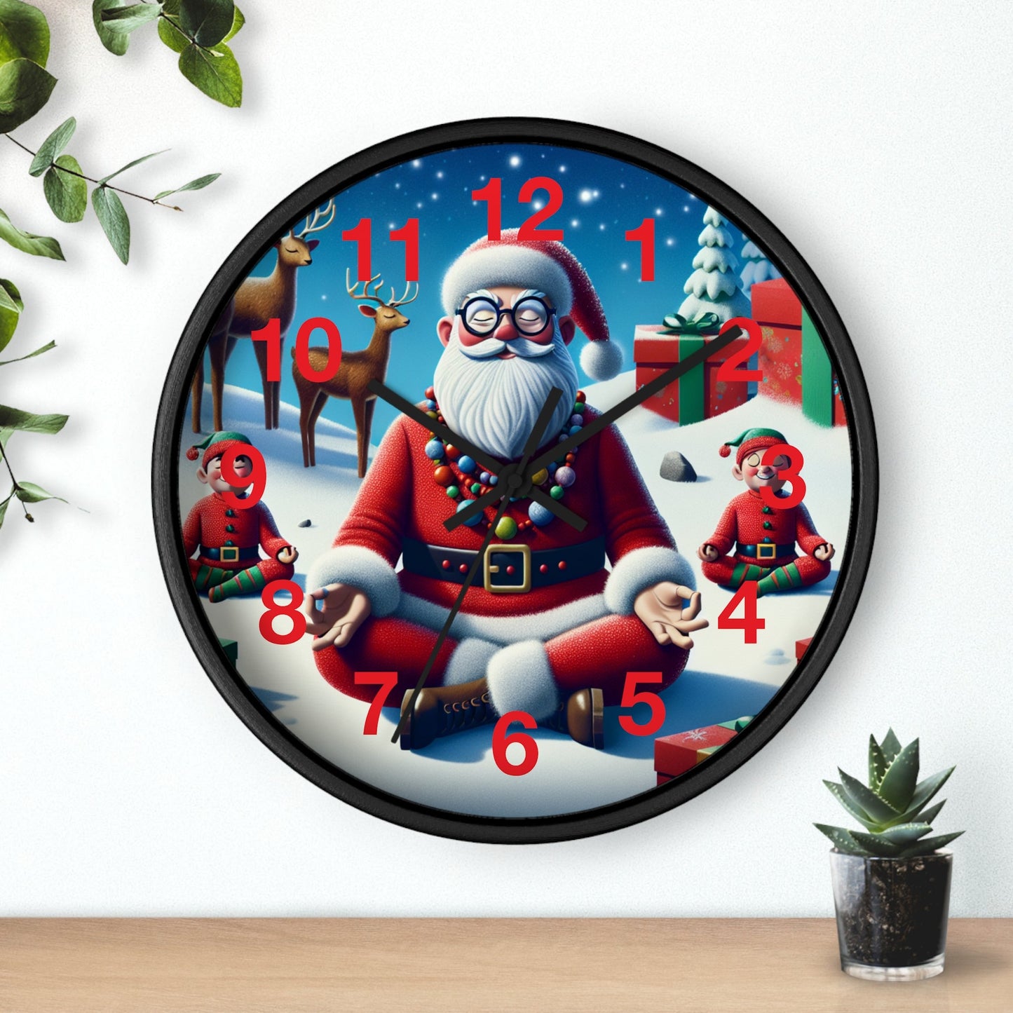 Wall Clock - Zen Santa - Resonating Crystal Creations