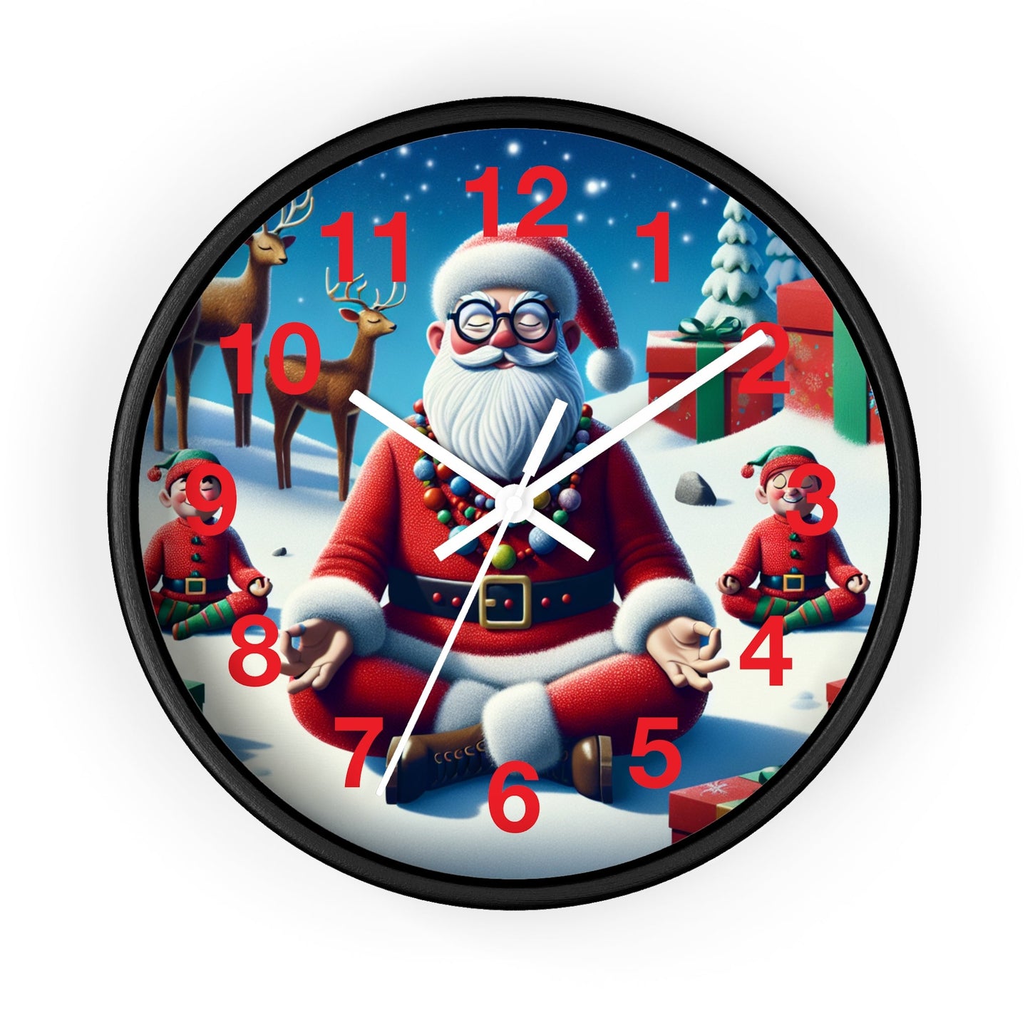 Wall Clock - Zen Santa - Resonating Crystal Creations