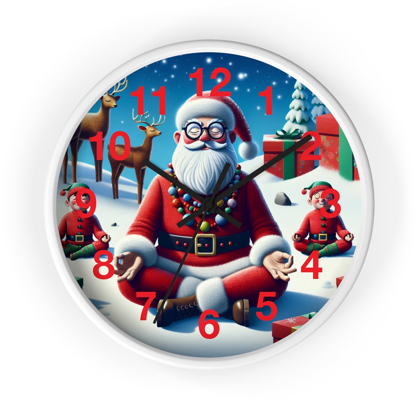 Wall Clock - Zen Santa - Resonating Crystal Creations