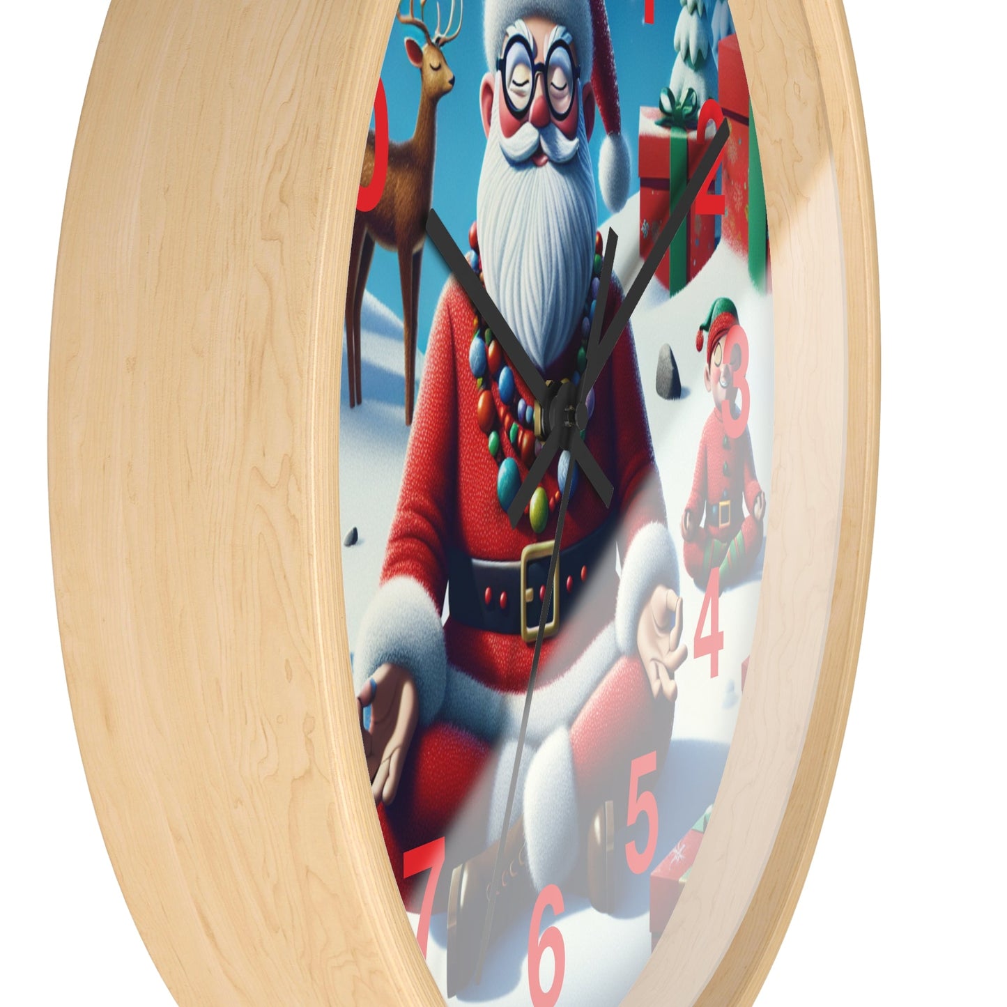 Wall Clock - Zen Santa - Resonating Crystal Creations