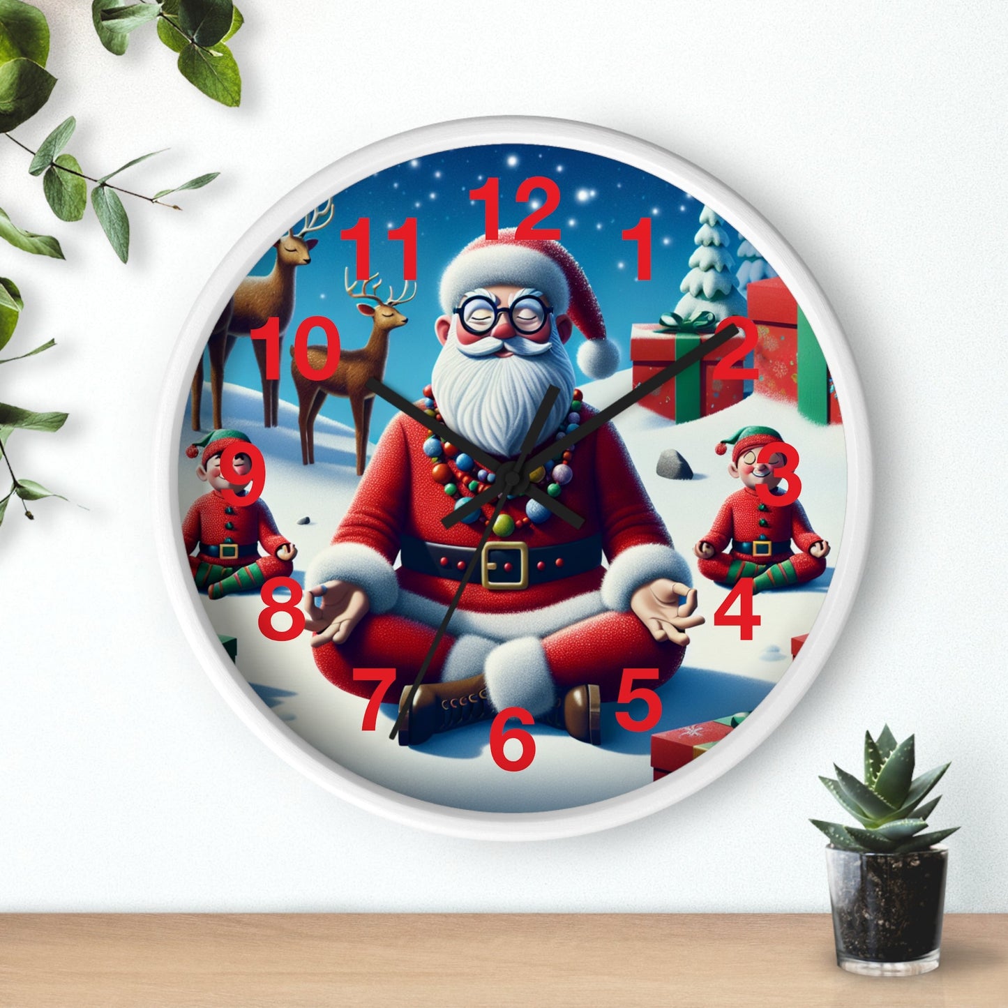 Wall Clock - Zen Santa - Resonating Crystal Creations