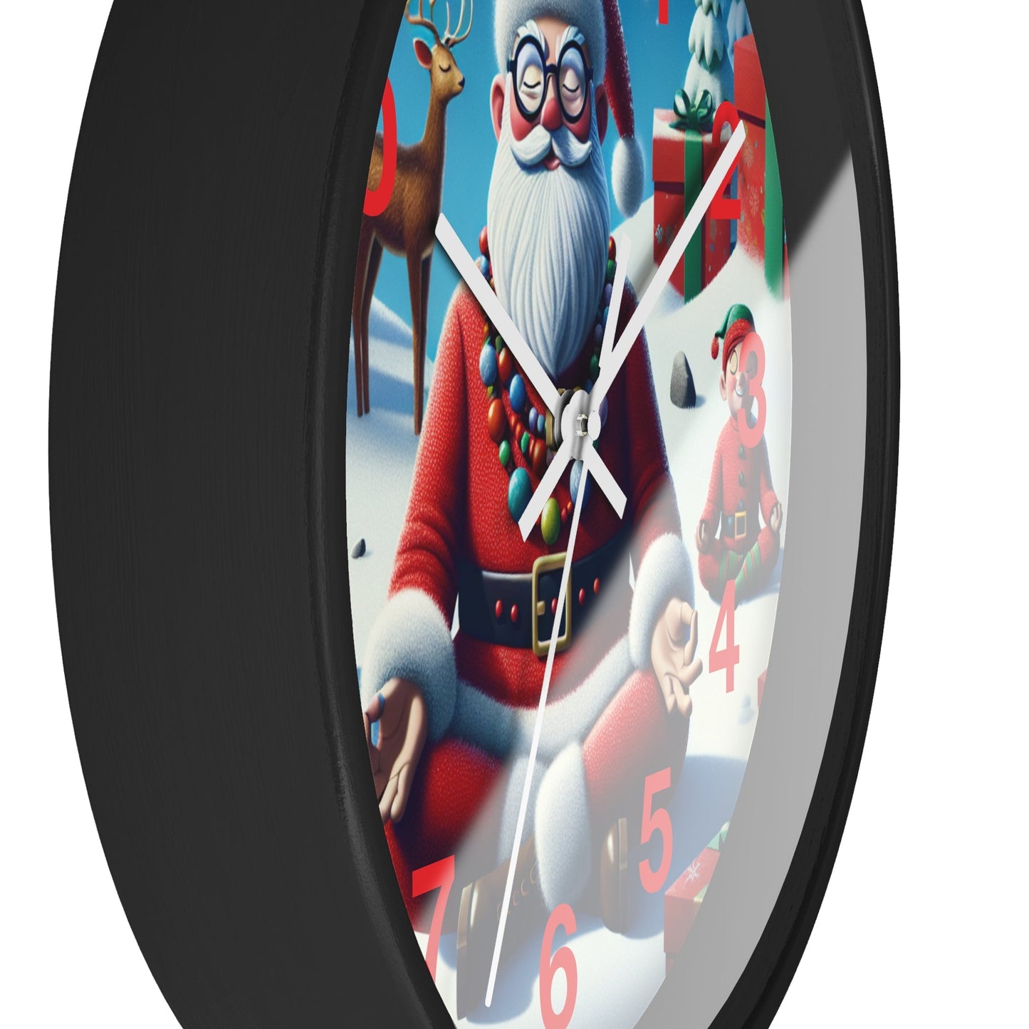 Wall Clock - Zen Santa - Resonating Crystal Creations