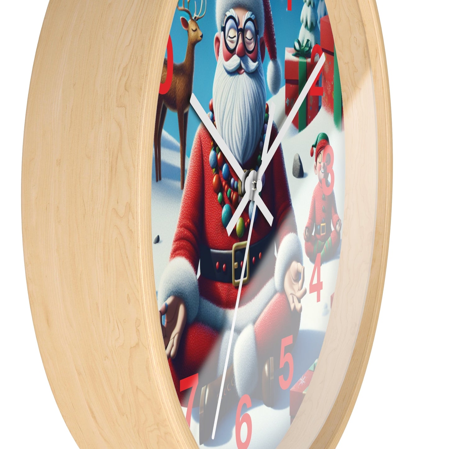 Wall Clock - Zen Santa - Resonating Crystal Creations