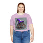 Jumping Spider in Purple Wizard Hat T-Shirt - Resonating Crystal Creations