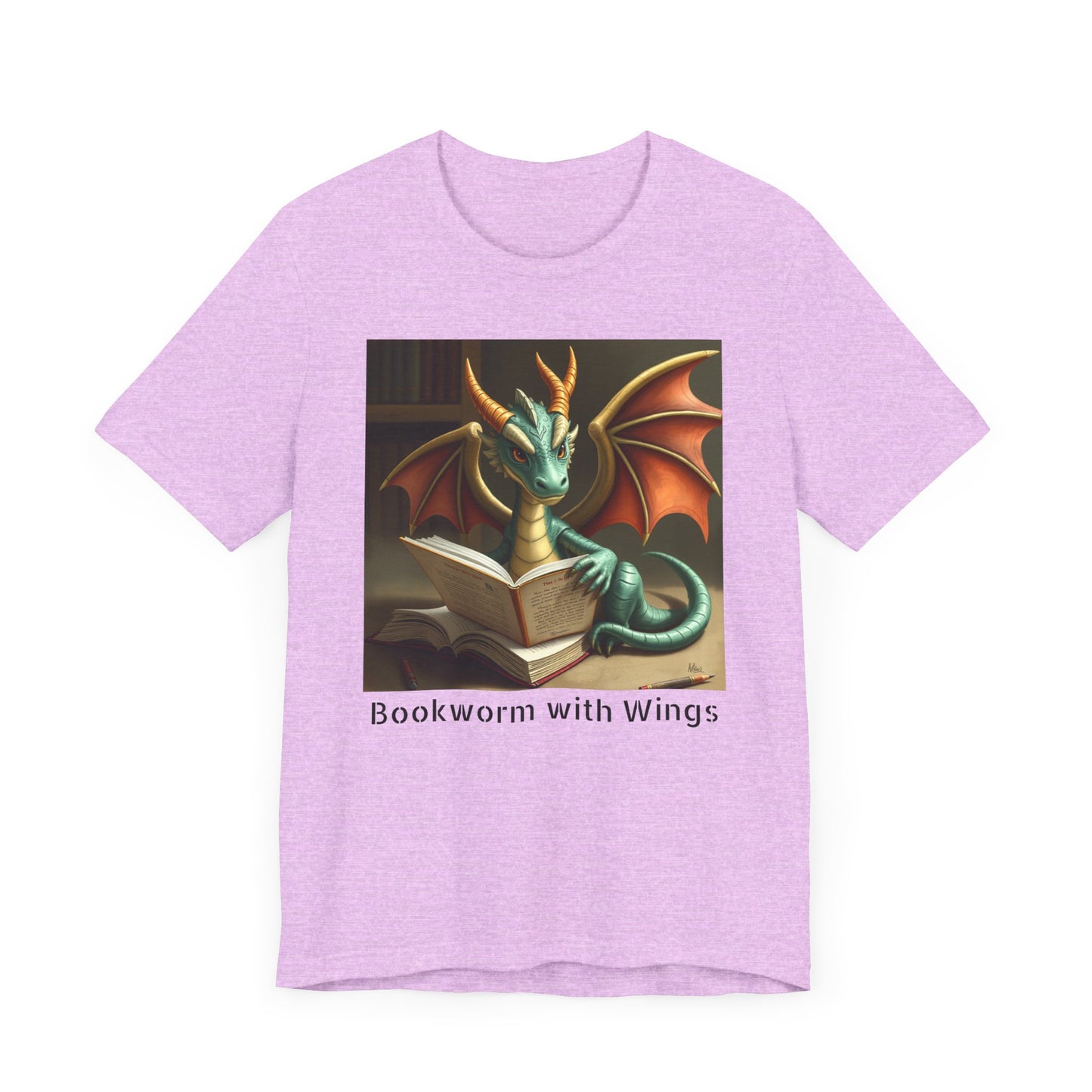 Bookworm with Wings Dragon Tshirt