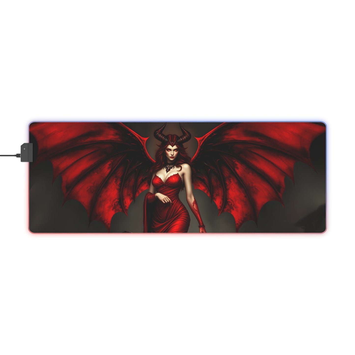 RGB LED Gaming Mouse Pad - Succubus Design