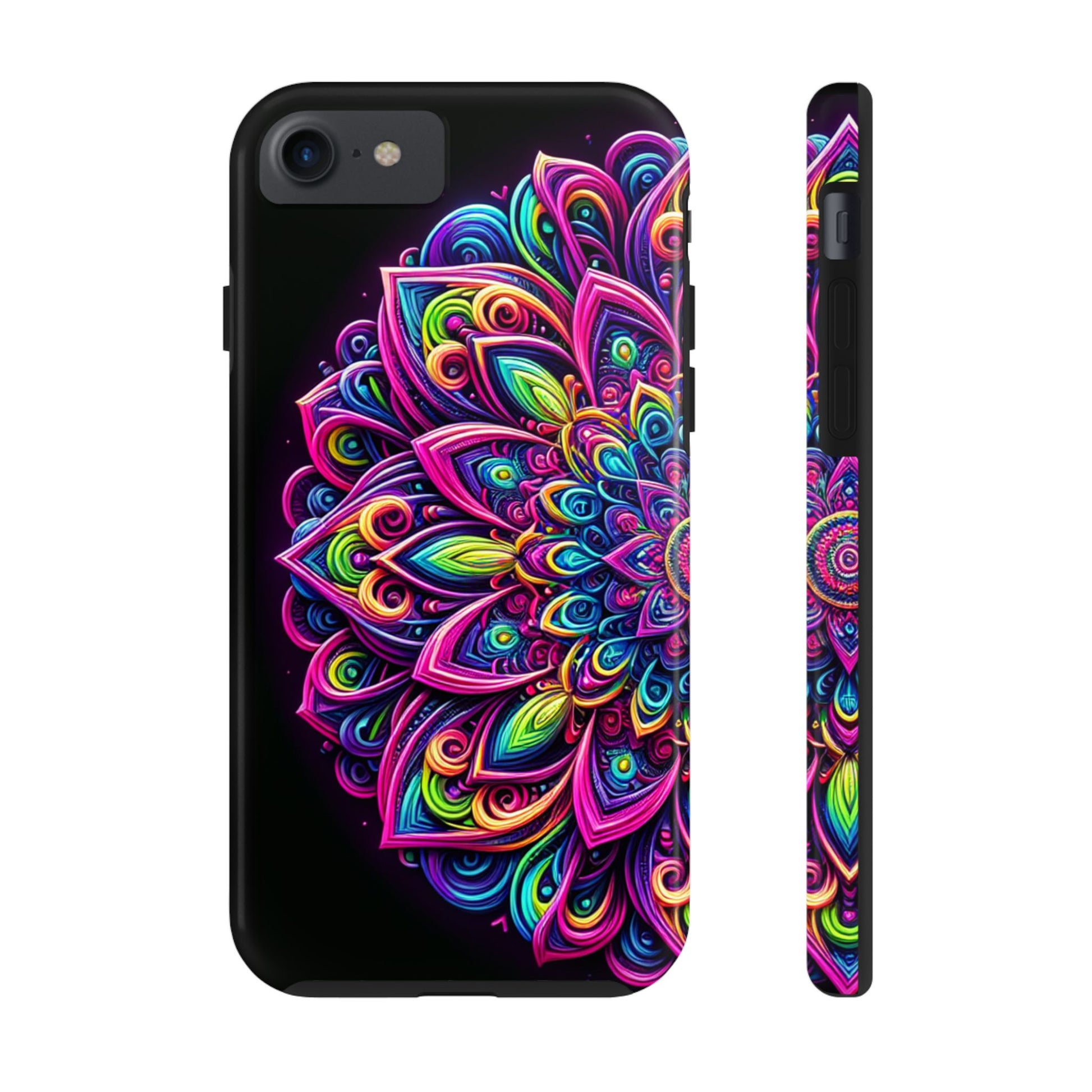 Neon Mandala Tough Phone Cases - Resonating Crystal Creations