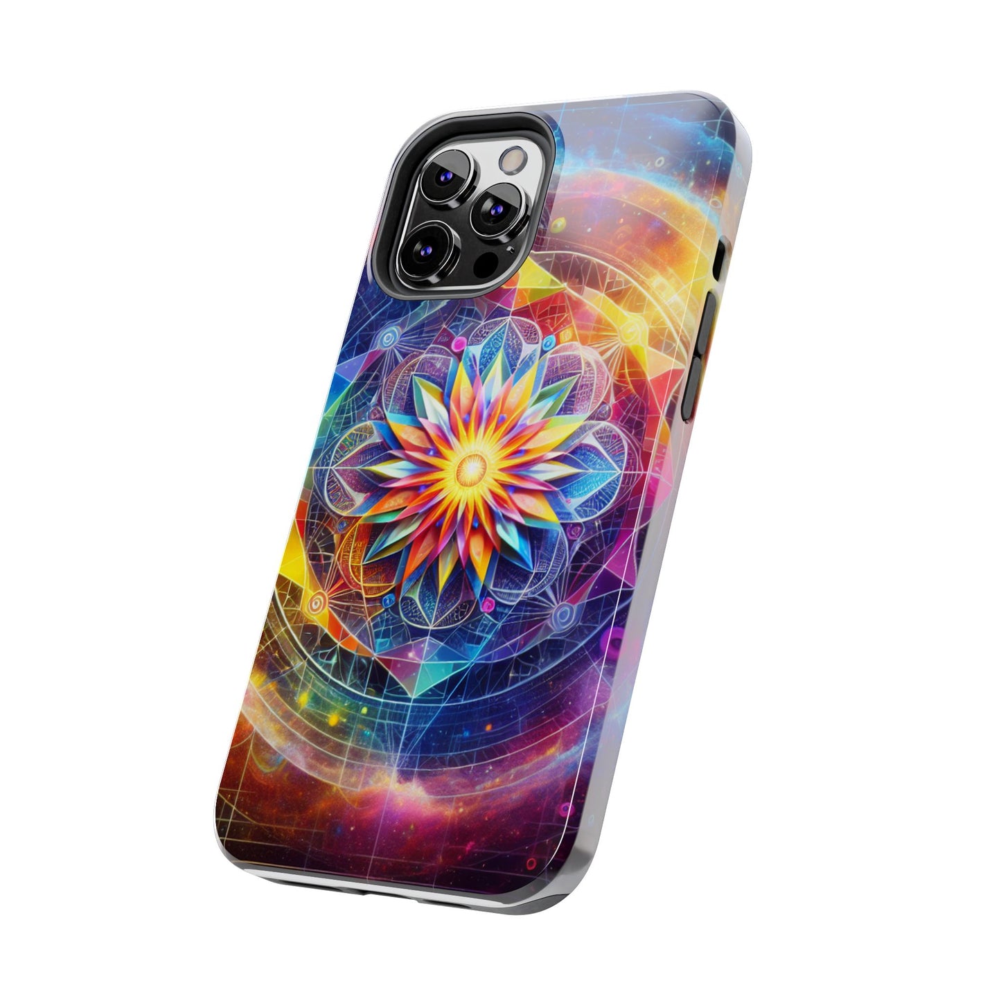 Vivid Geometric Art Tough Phone Cases - Resonating Crystal Creations