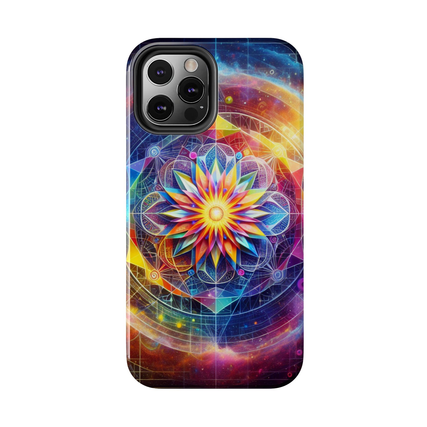 Vivid Geometric Art Tough Phone Cases - Resonating Crystal Creations