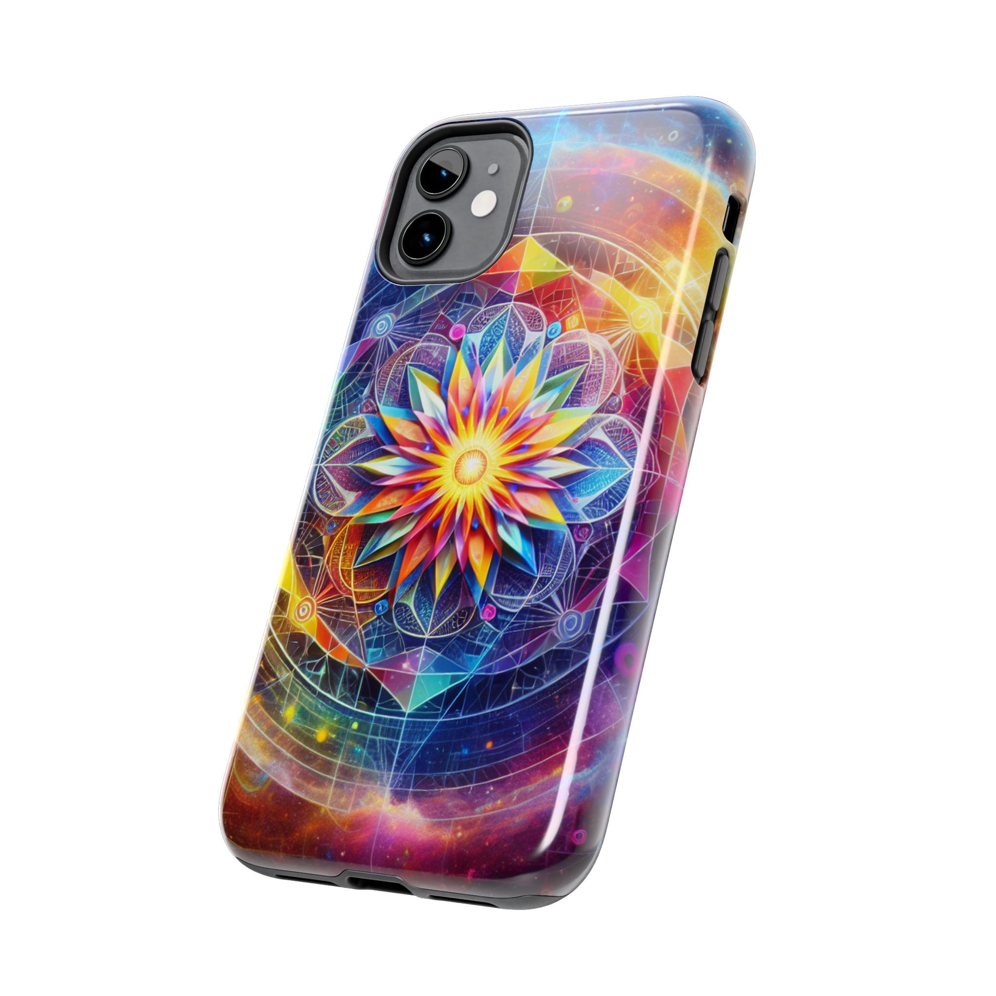 Vivid Geometric Art Tough Phone Cases - Resonating Crystal Creations