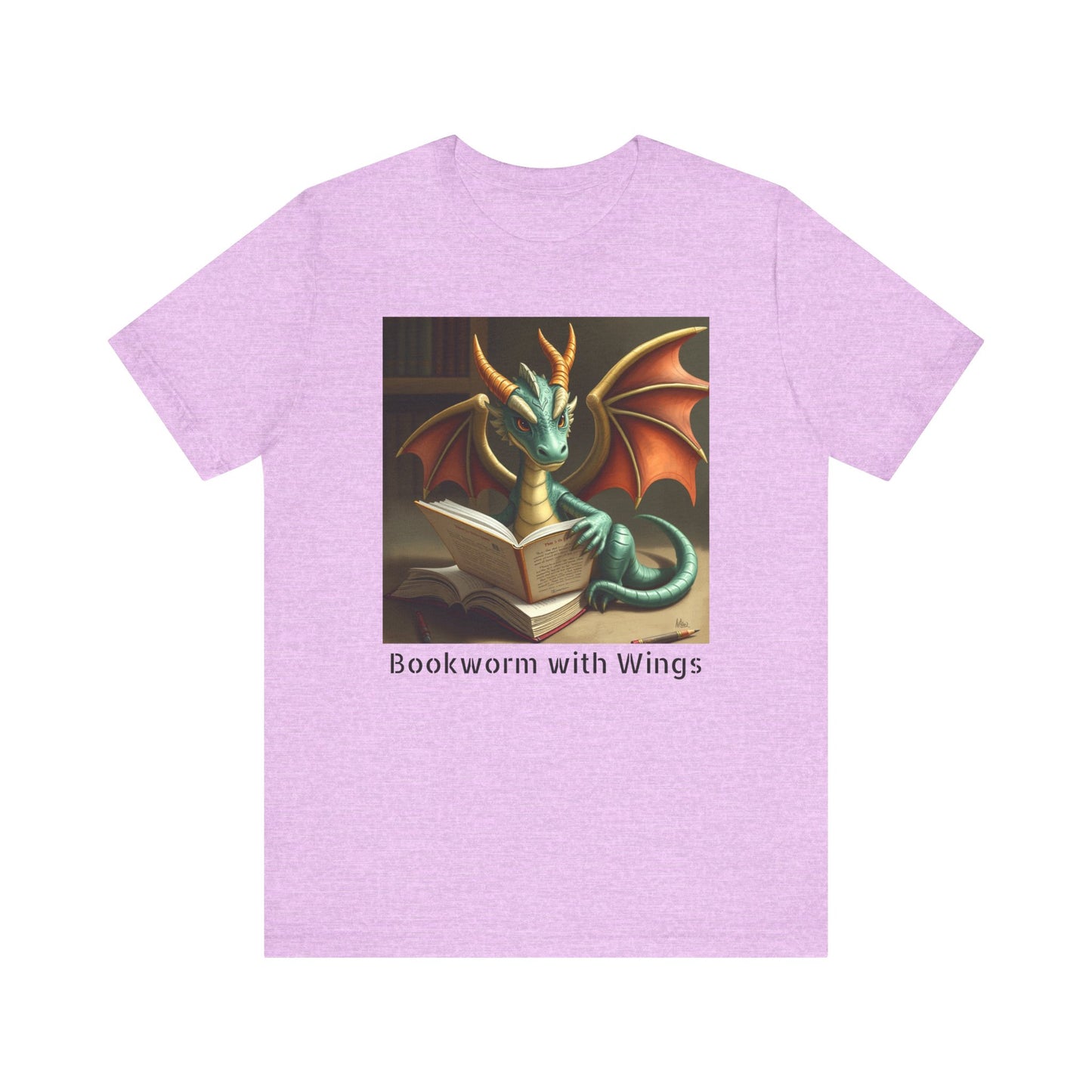 Bookworm with Wings Dragon Tshirt