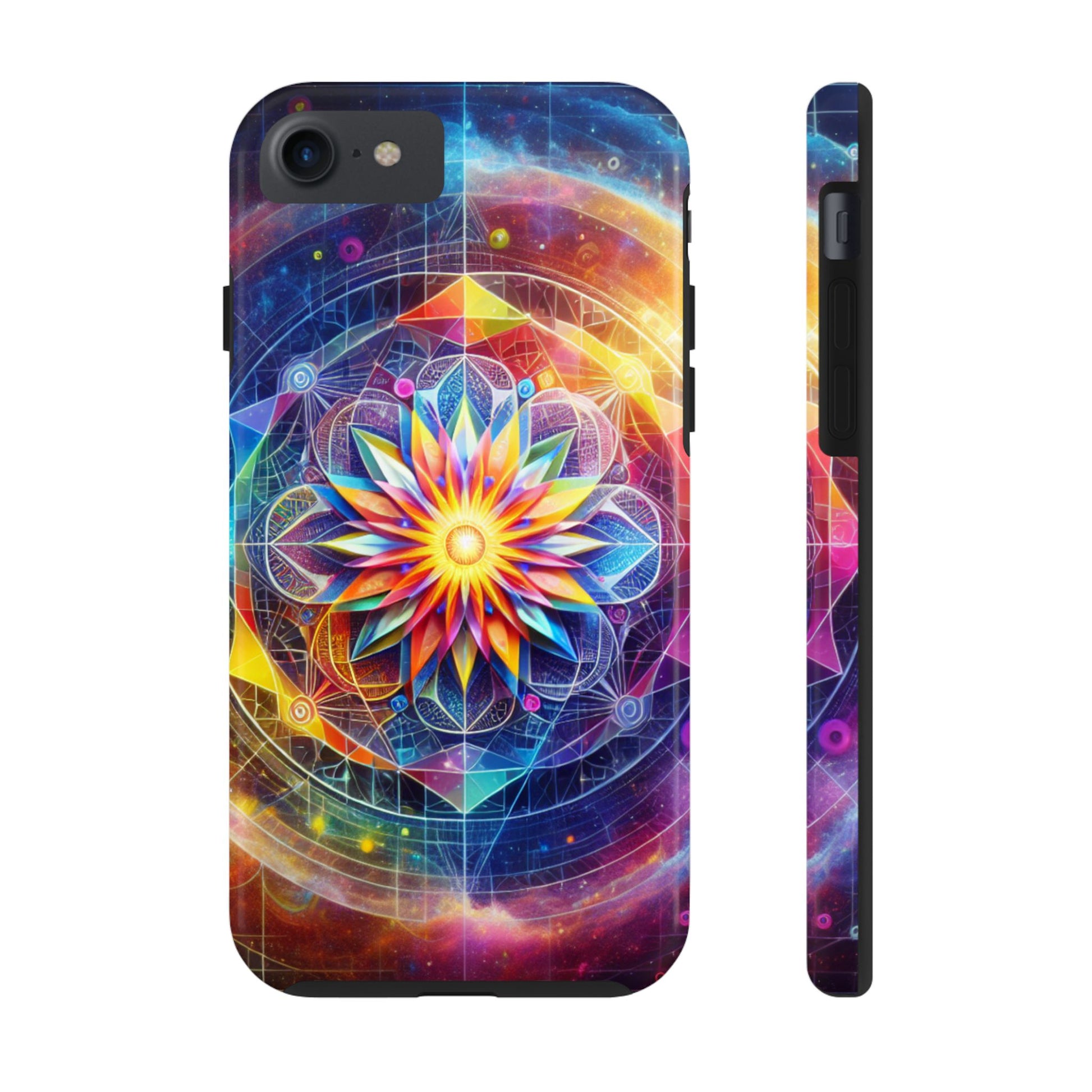 Vivid Geometric Art Tough Phone Cases - Resonating Crystal Creations