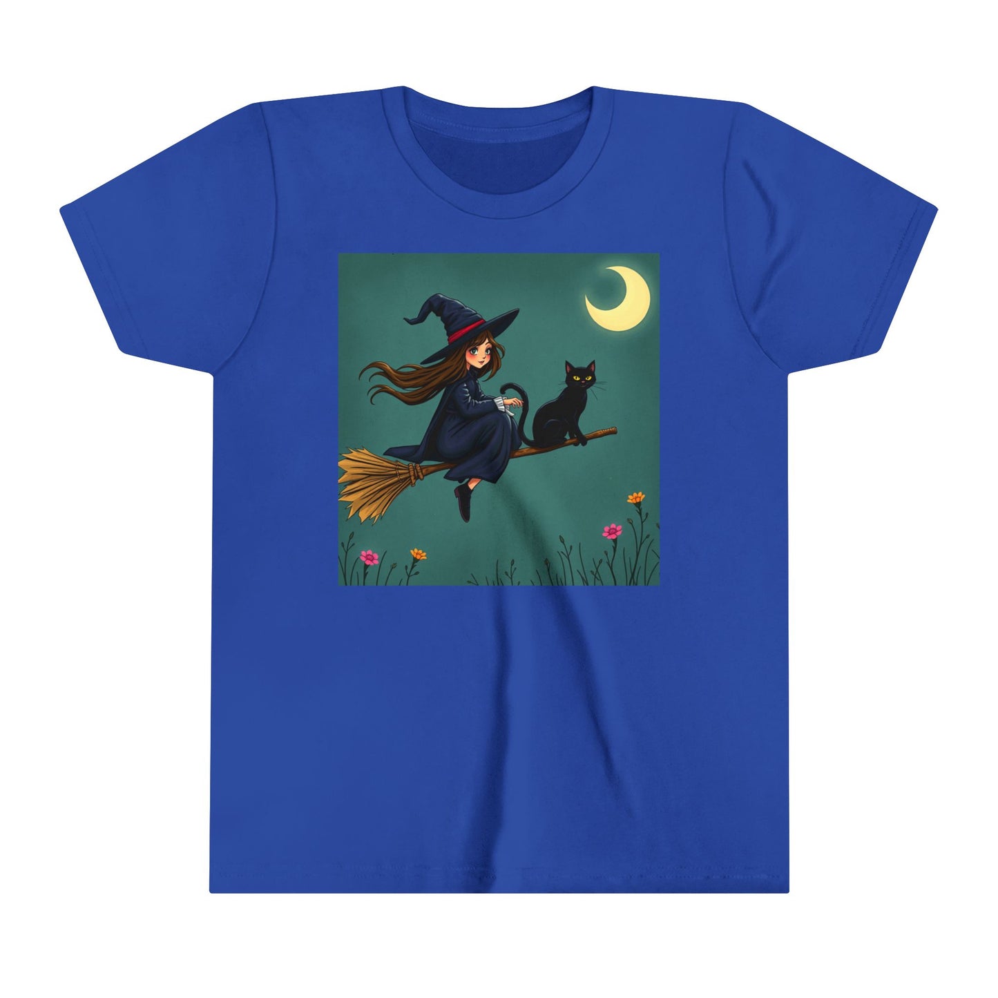 Youth Witch Tee with Black Cat