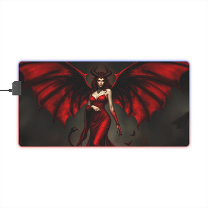 RGB LED Gaming Mouse Pad - Succubus Design