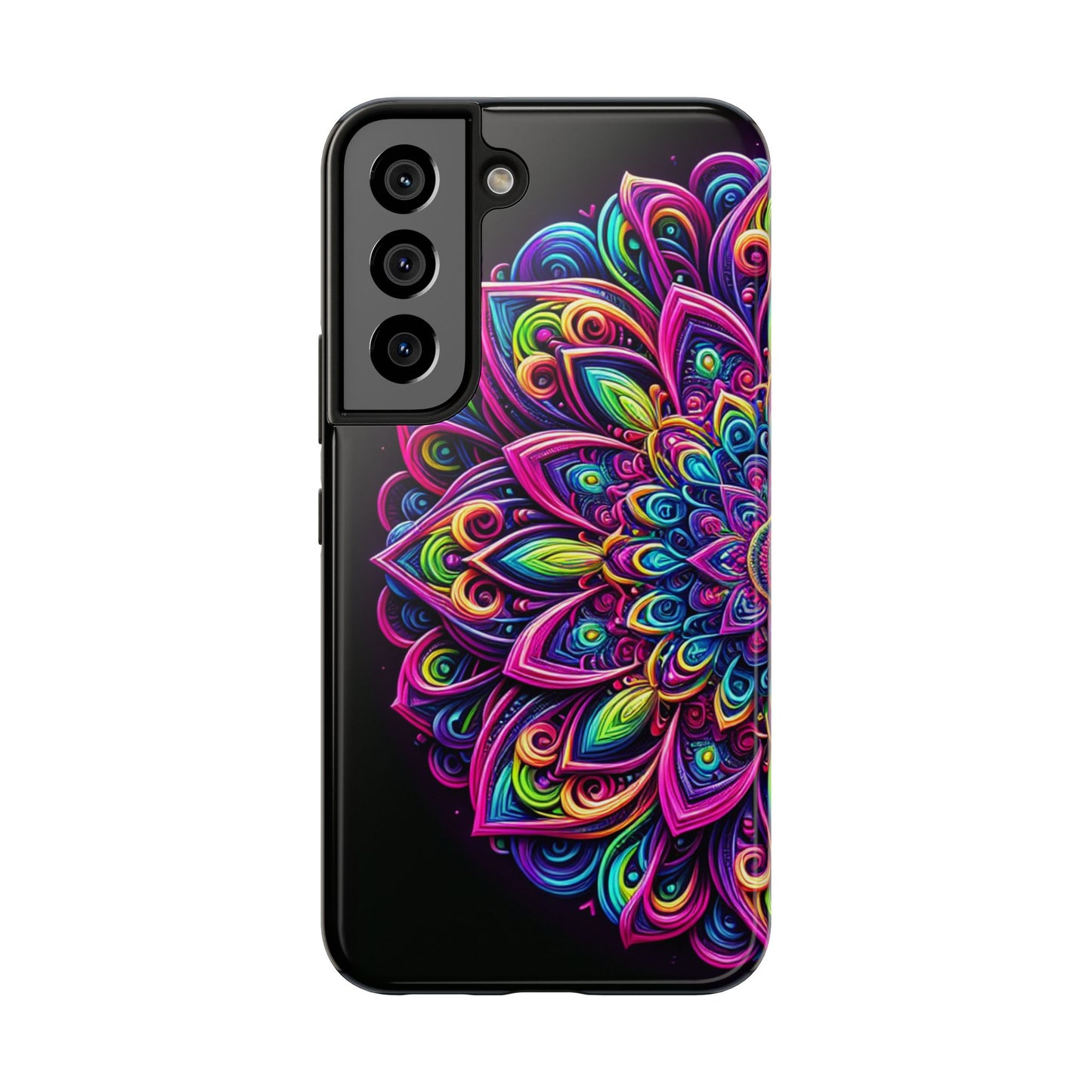 Neon Mandala Tough Phone Cases - Resonating Crystal Creations