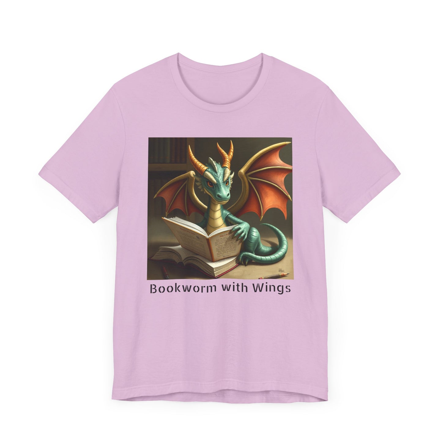 Bookworm with Wings Dragon Tshirt