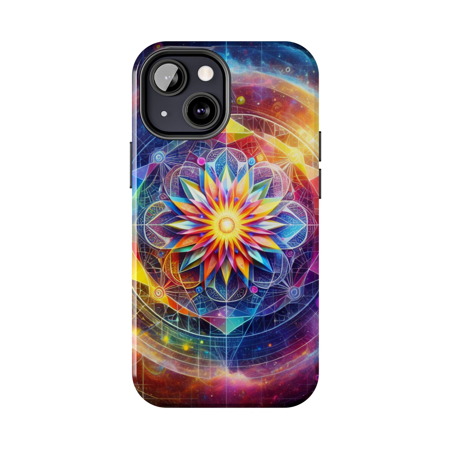 Vivid Geometric Art Tough Phone Cases - Resonating Crystal Creations