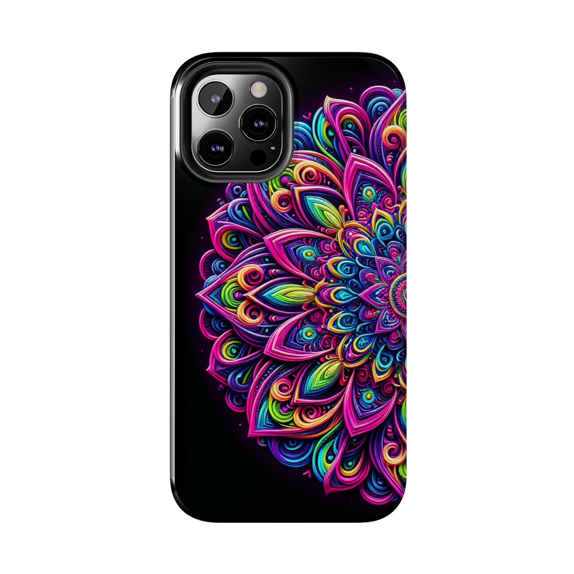 Neon Mandala Tough Phone Cases - Resonating Crystal Creations