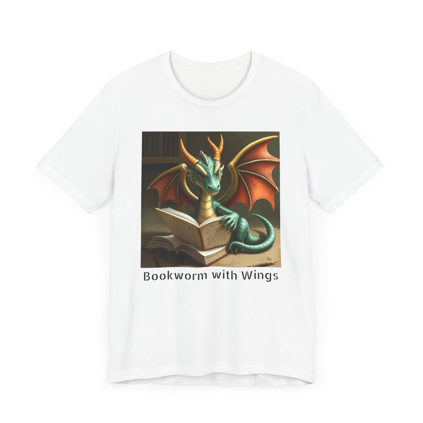 Bookworm with Wings Dragon Tshirt