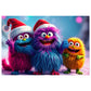 Jigsaw Puzzle - Cute Furry Monsters Christmas