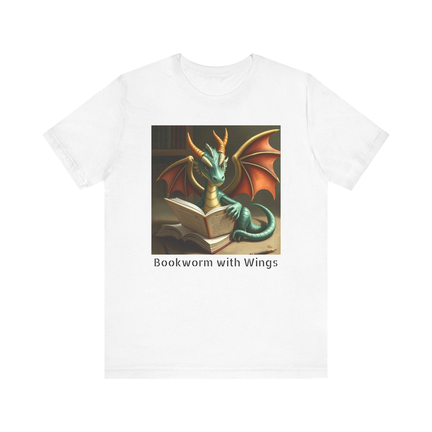 Bookworm with Wings Dragon Tshirt