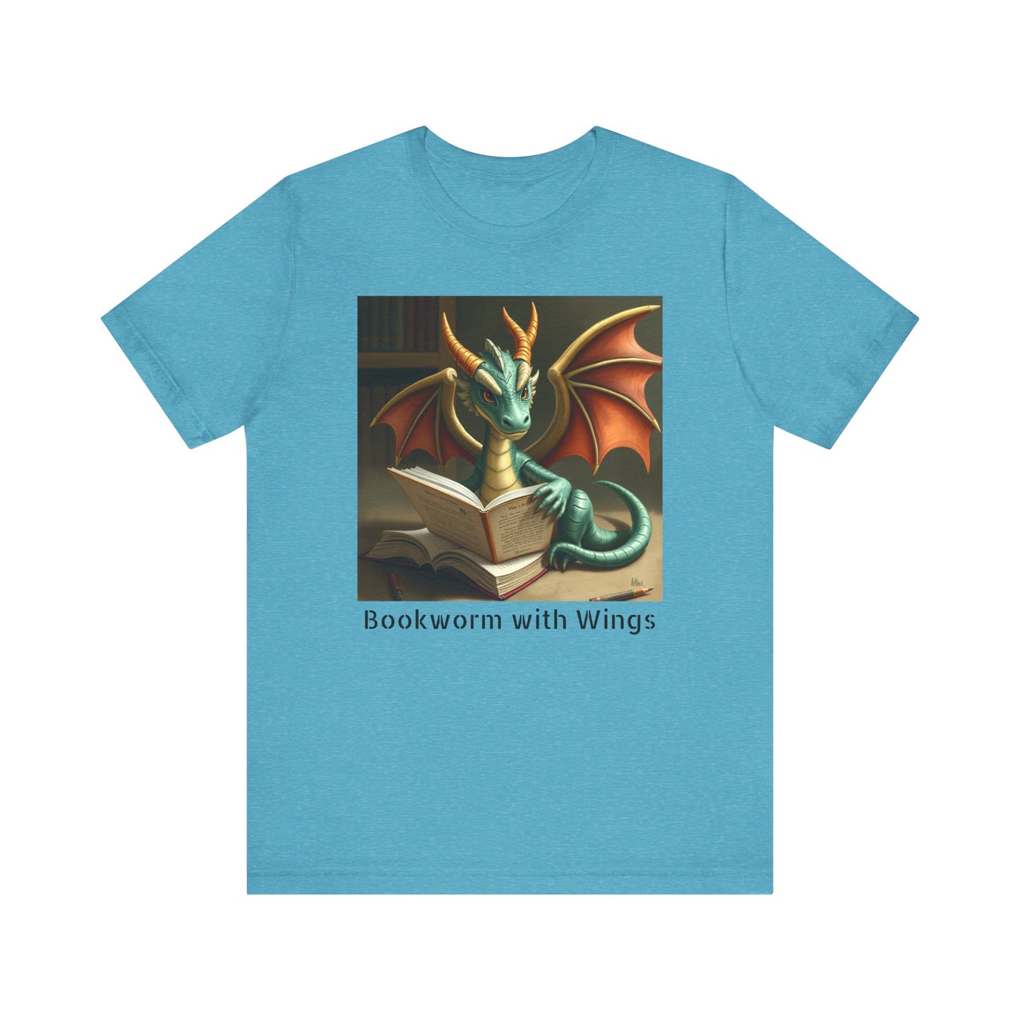 Bookworm with Wings Dragon Tshirt