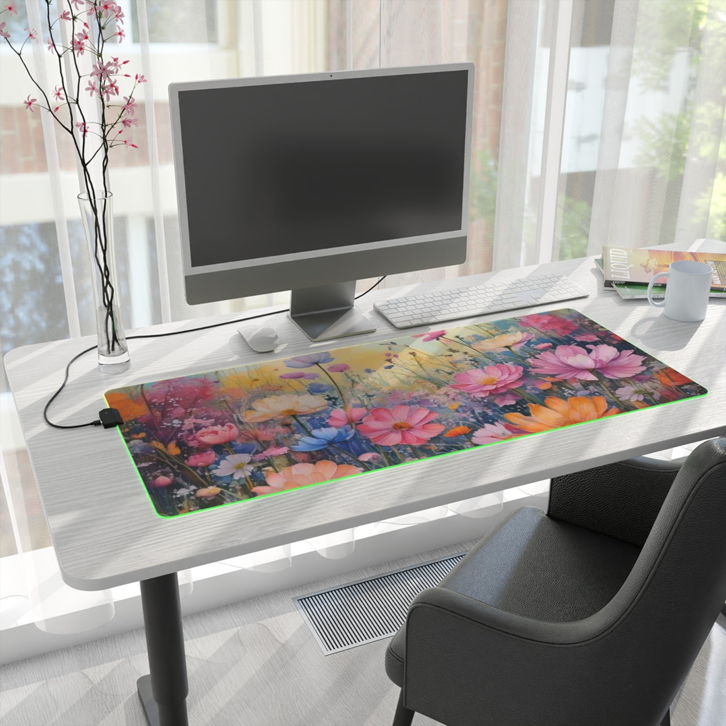 RGB LED Mouse Pad - Wild Flowers