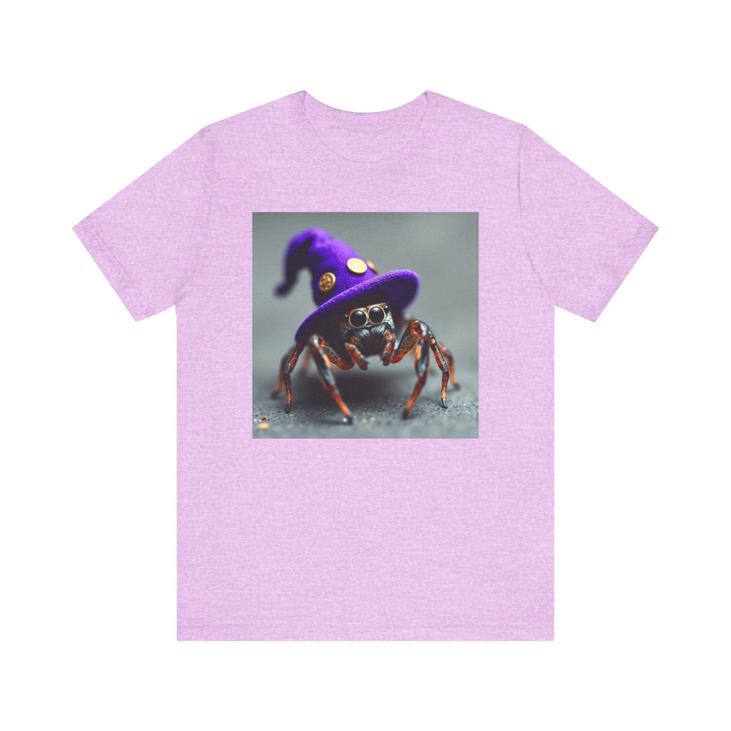 Jumping Spider in Purple Wizard Hat T-Shirt