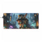 RGB LED Mouse Pad - Steampunk Girl in Cyberpunk World Design