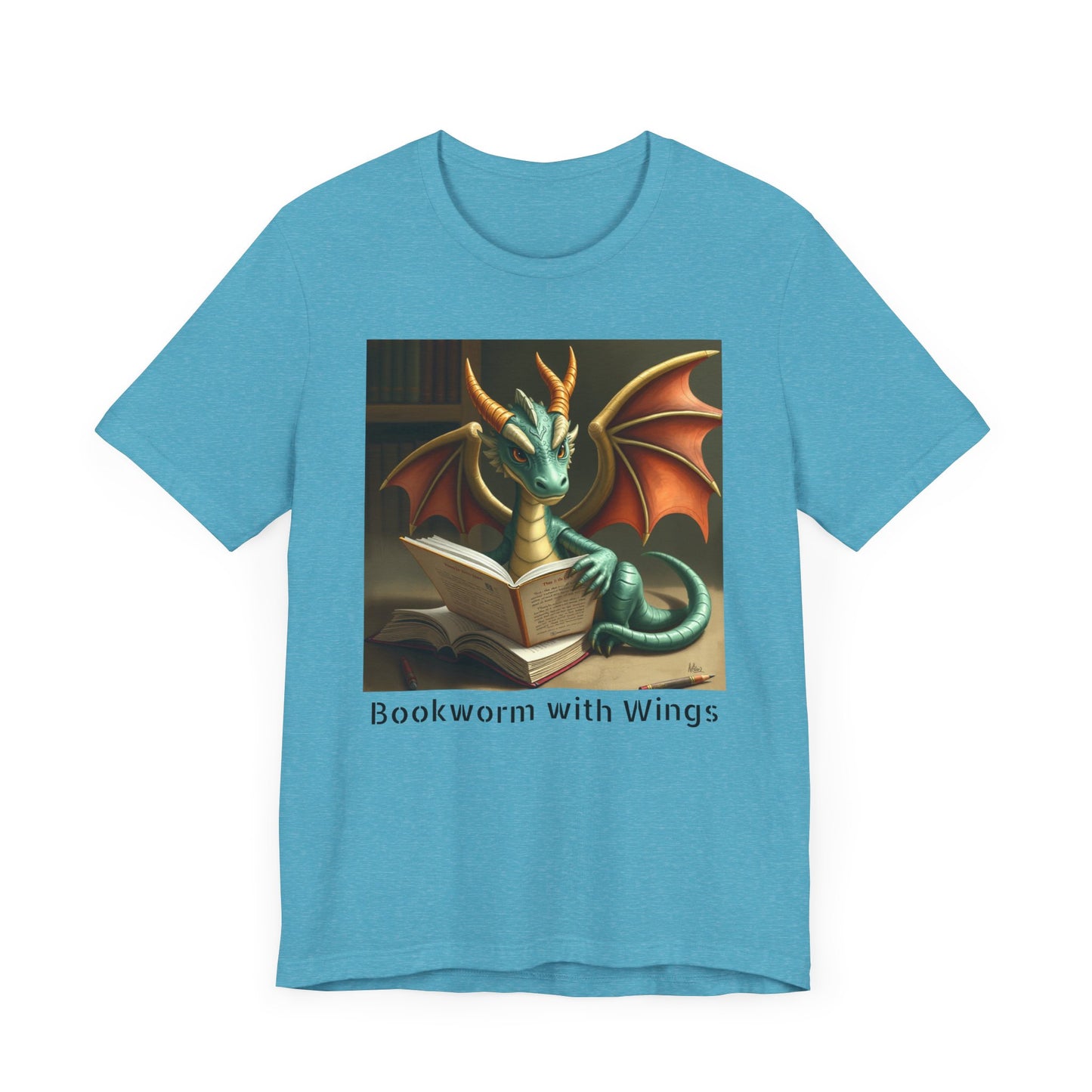 Bookworm with Wings Dragon Tshirt