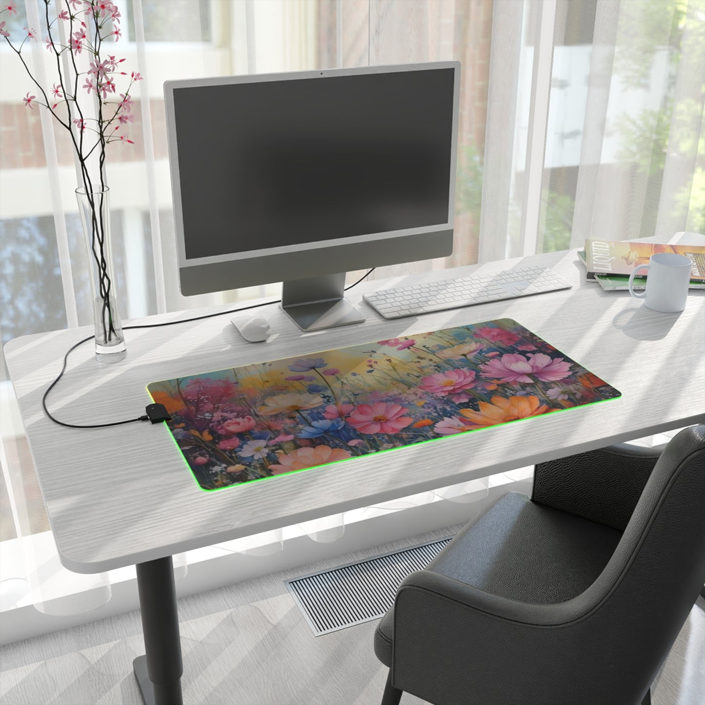 RGB LED Mouse Pad - Wild Flowers