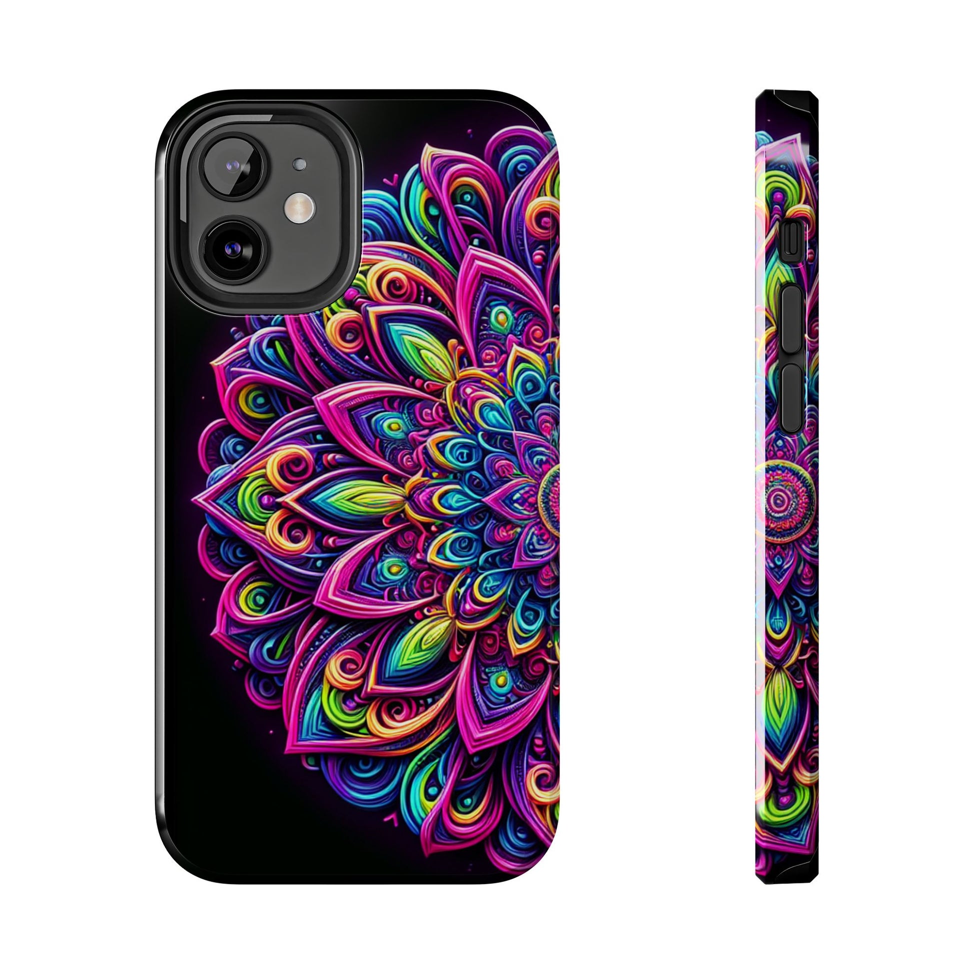 Neon Mandala Tough Phone Cases - Resonating Crystal Creations