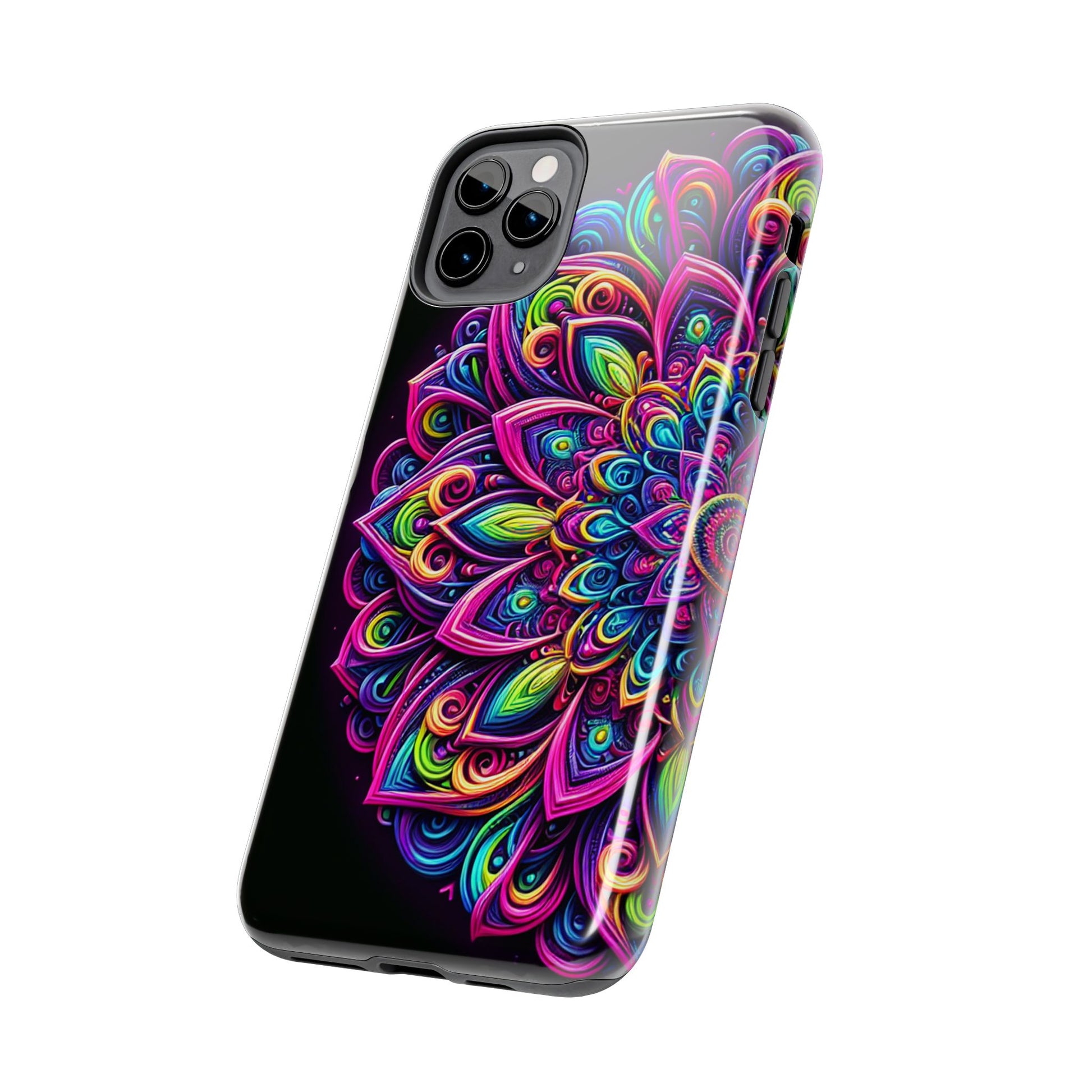 Neon Mandala Tough Phone Cases - Resonating Crystal Creations