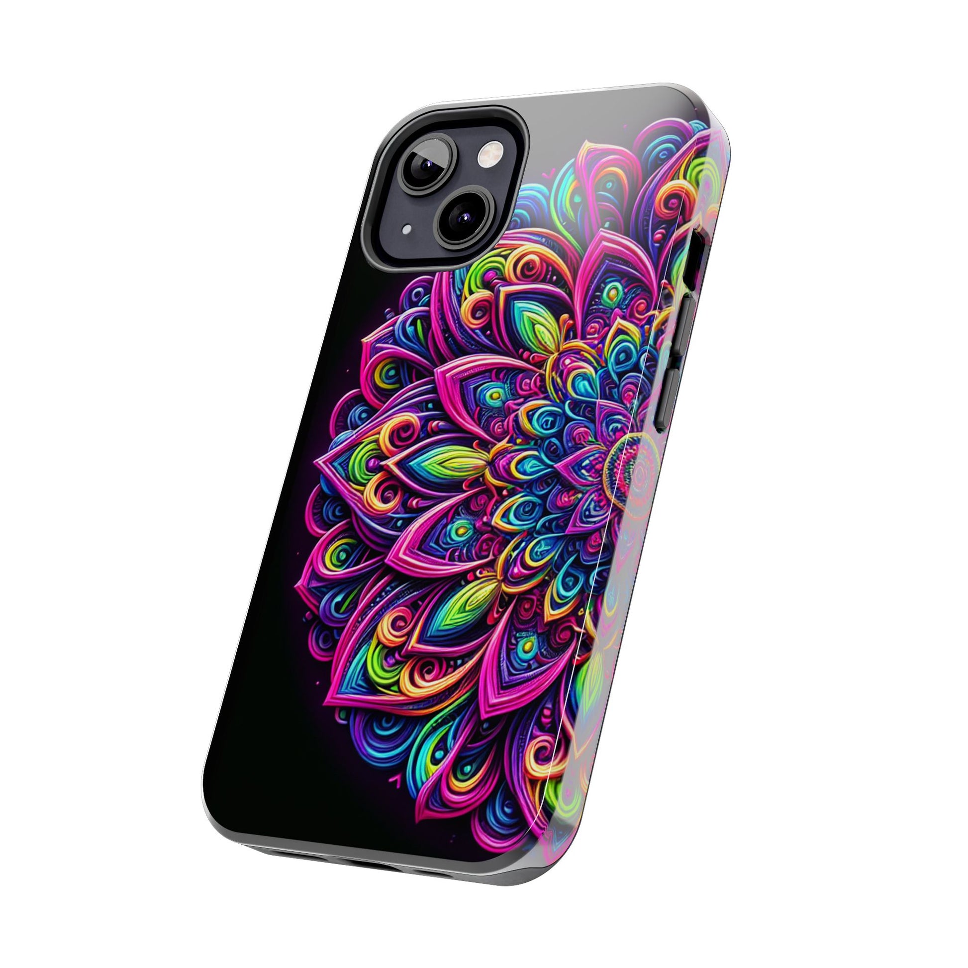 Neon Mandala Tough Phone Cases - Resonating Crystal Creations