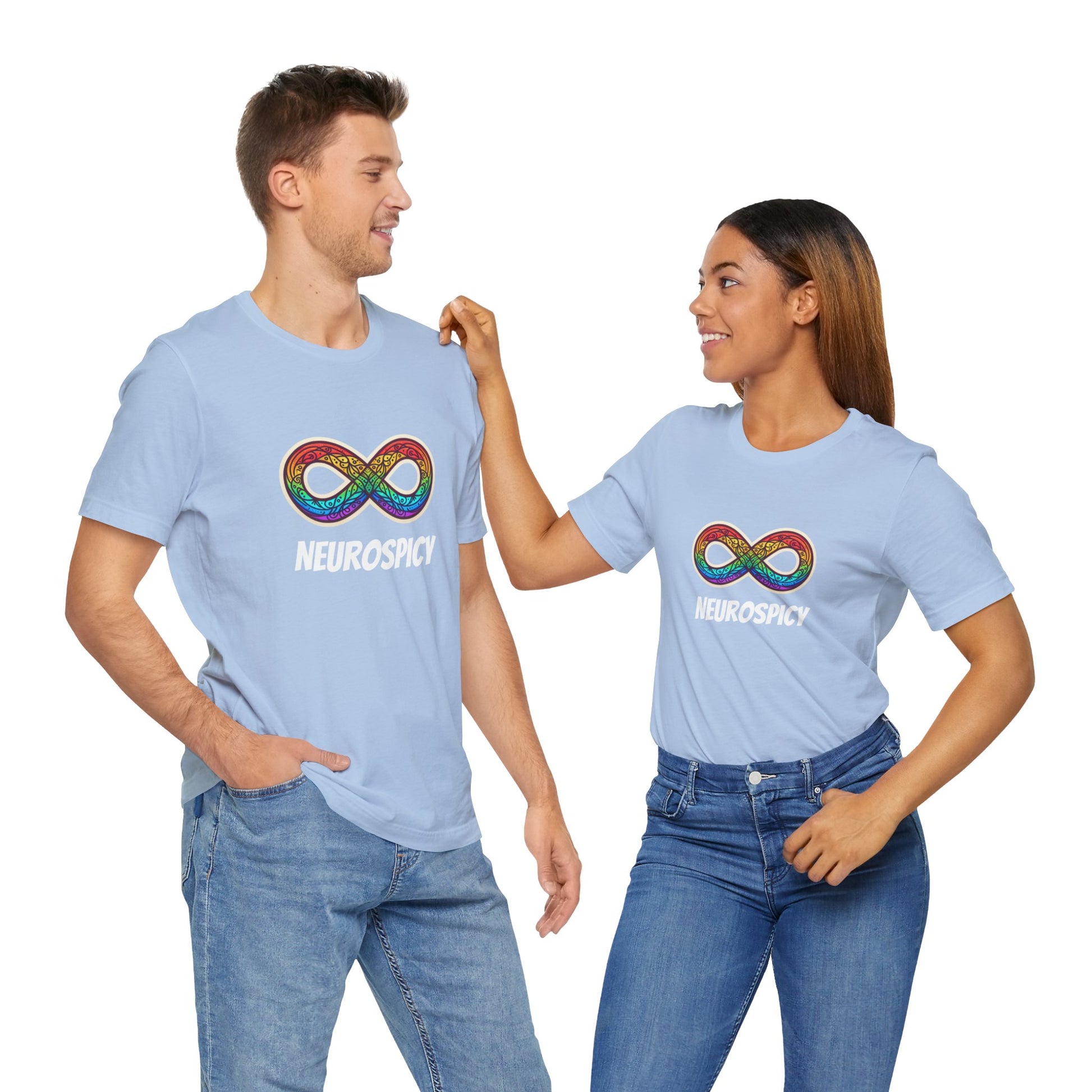 Neurospicy T-shirt with Neurodiverget Infinity Symbol, Unisex Tee, Awareness Shirt, Autism Gift, Neurodiversity Clothing - Resonating Crystal Creations