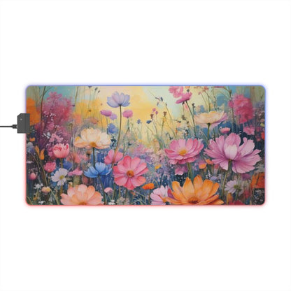 RGB LED Mouse Pad - Wild Flowers