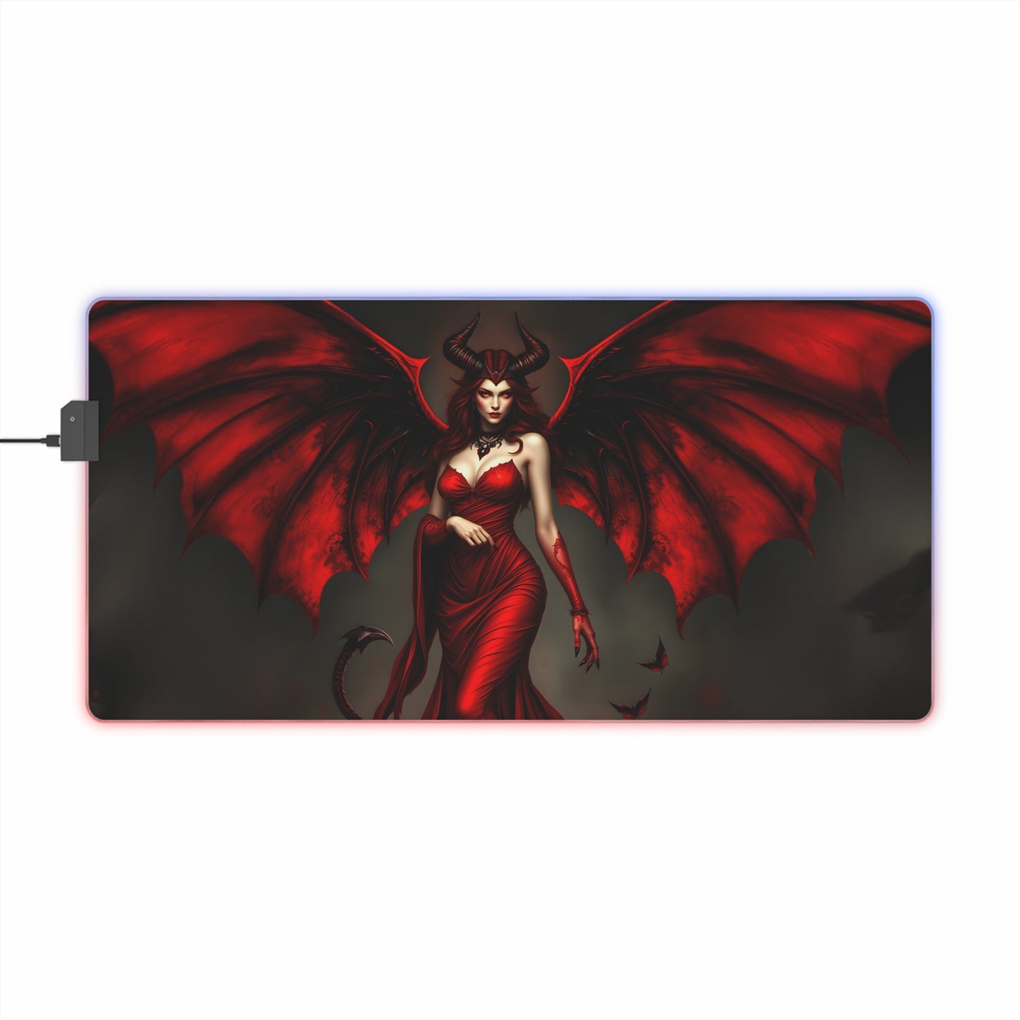 RGB LED Gaming Mouse Pad - Succubus Design