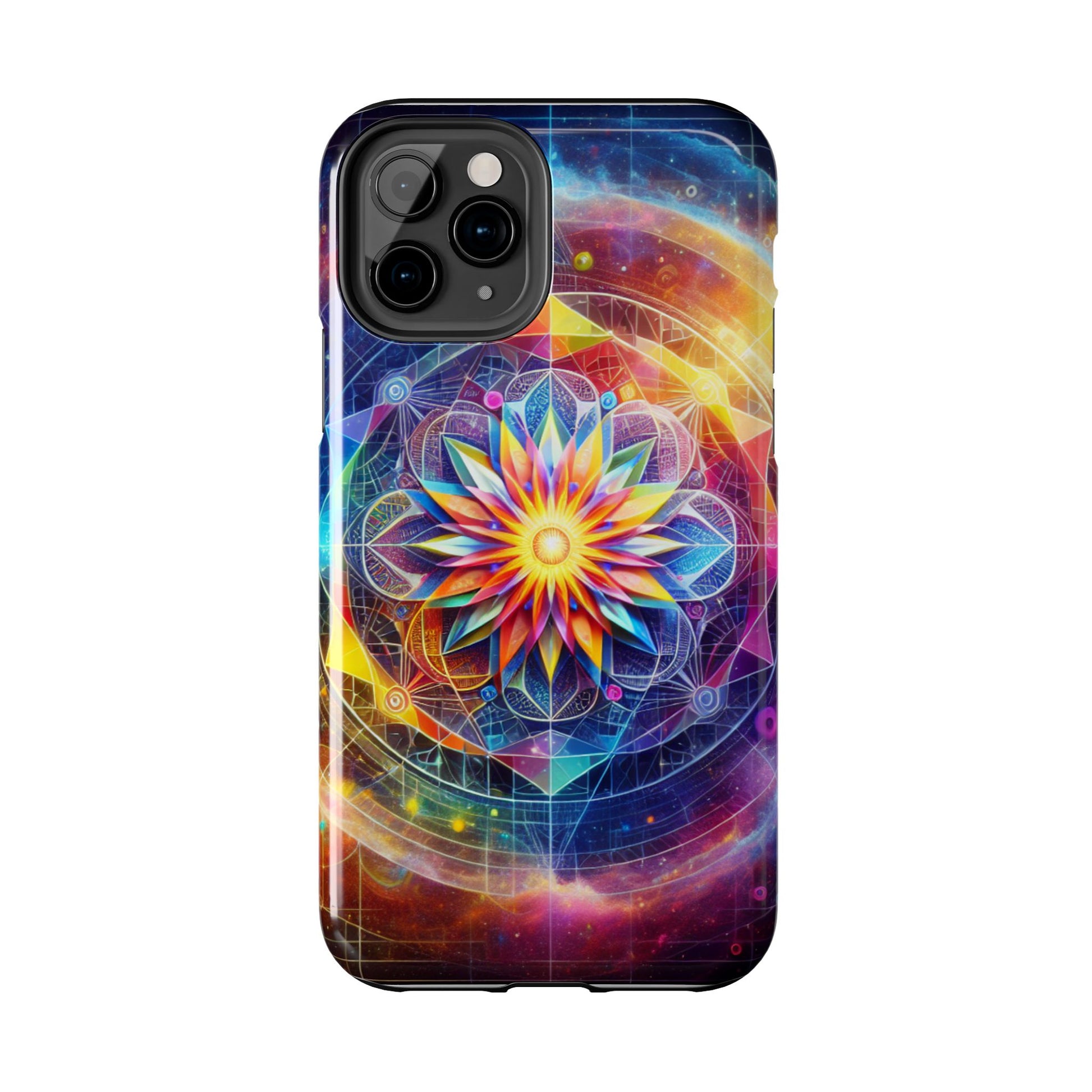 Vivid Geometric Art Tough Phone Cases - Resonating Crystal Creations