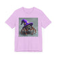 Jumping Spider in Purple Wizard Hat T-Shirt - Resonating Crystal Creations