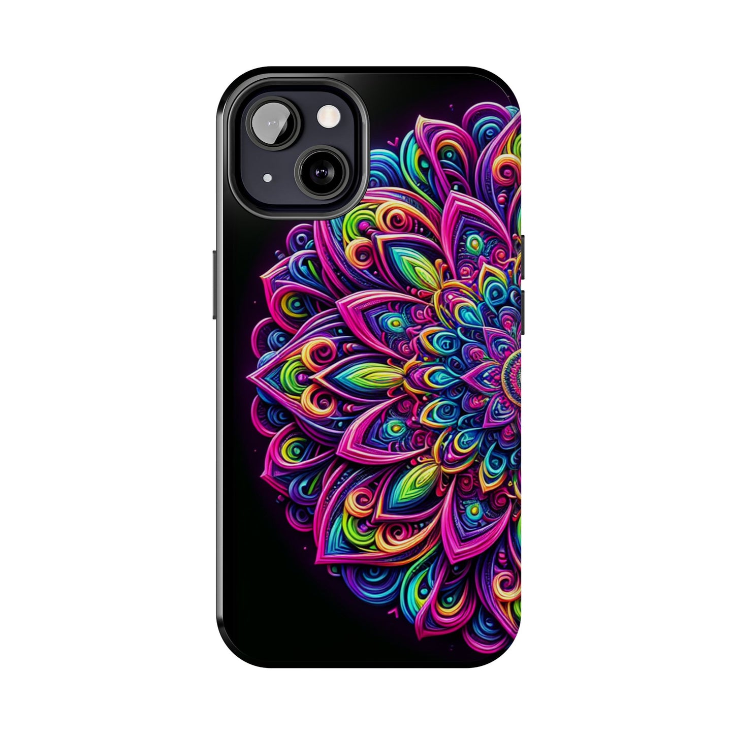 Neon Mandala Tough Phone Cases - Resonating Crystal Creations