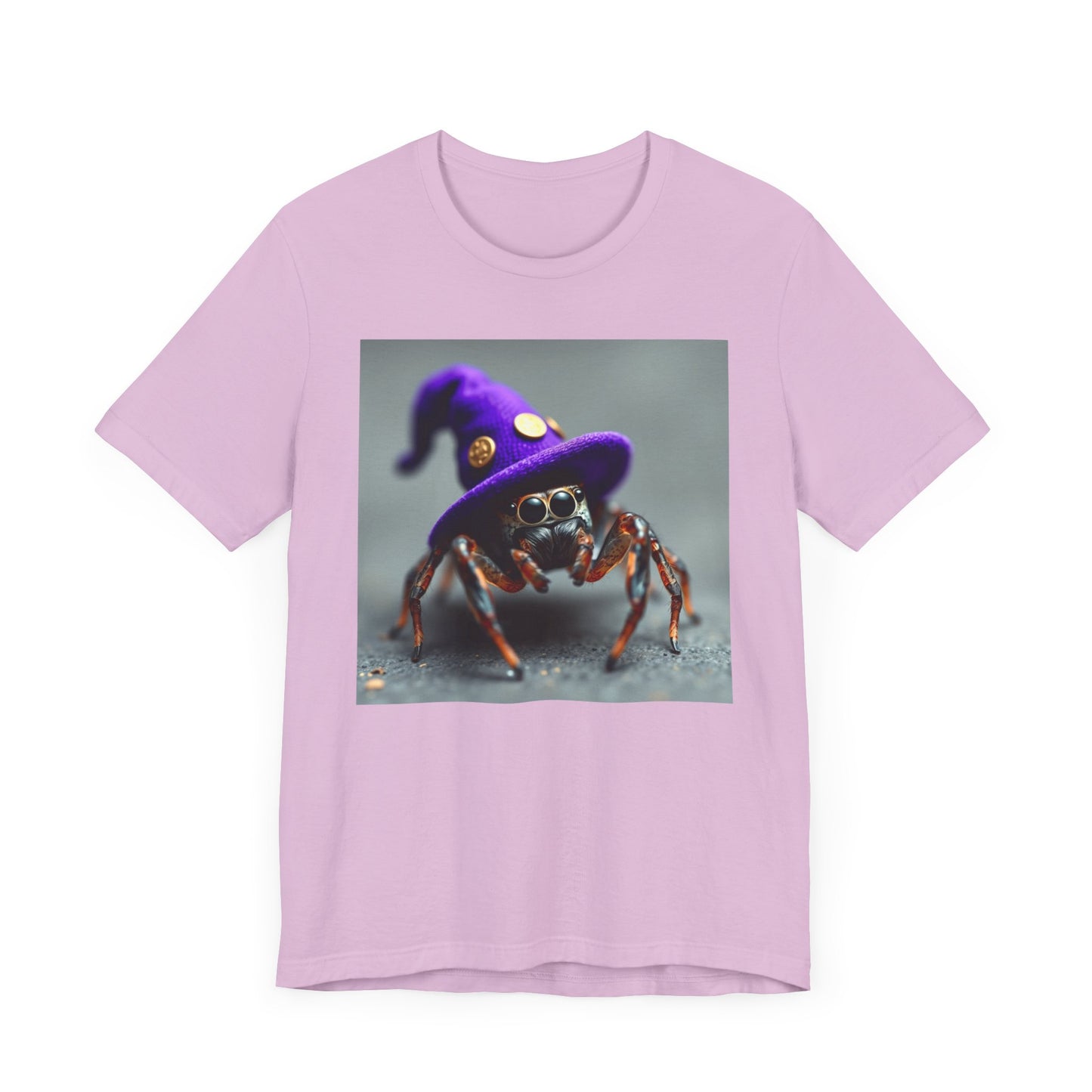 Jumping Spider in Purple Wizard Hat T-Shirt