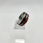 Carnelian and labrodorite ring