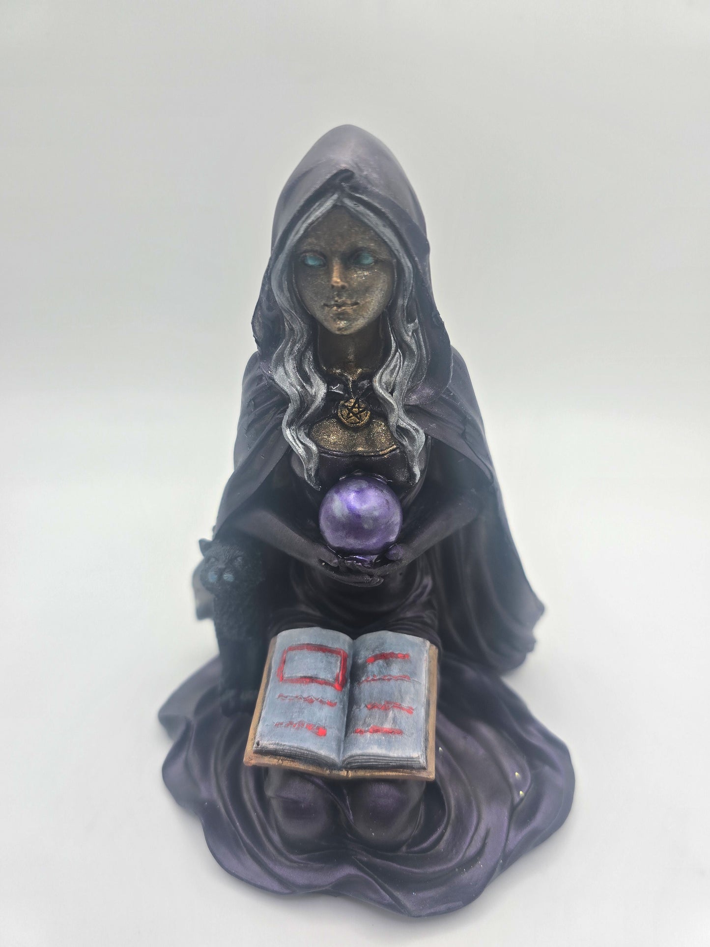 Resin Witch with dark purple cloak