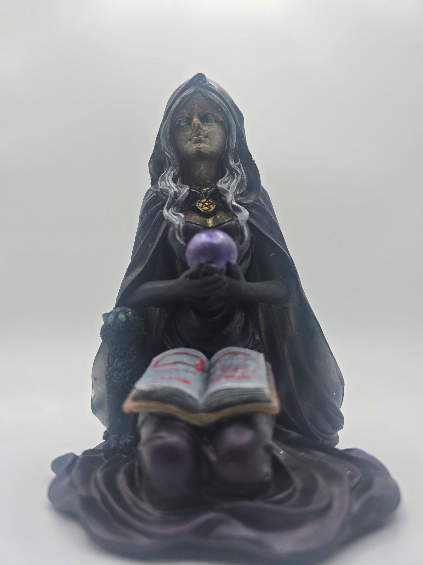 Resin Witch with dark purple cloak