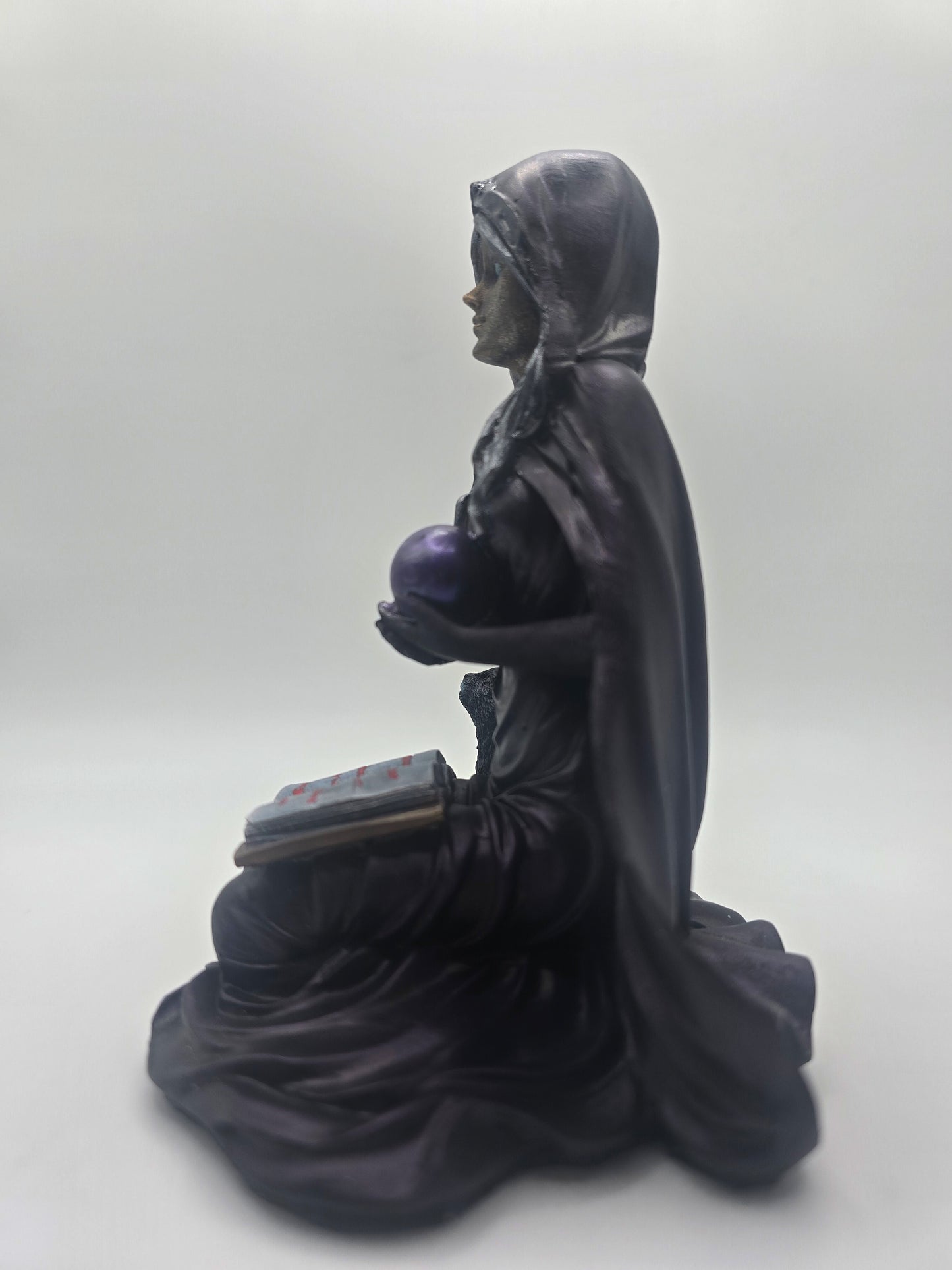 Resin Witch with dark purple cloak