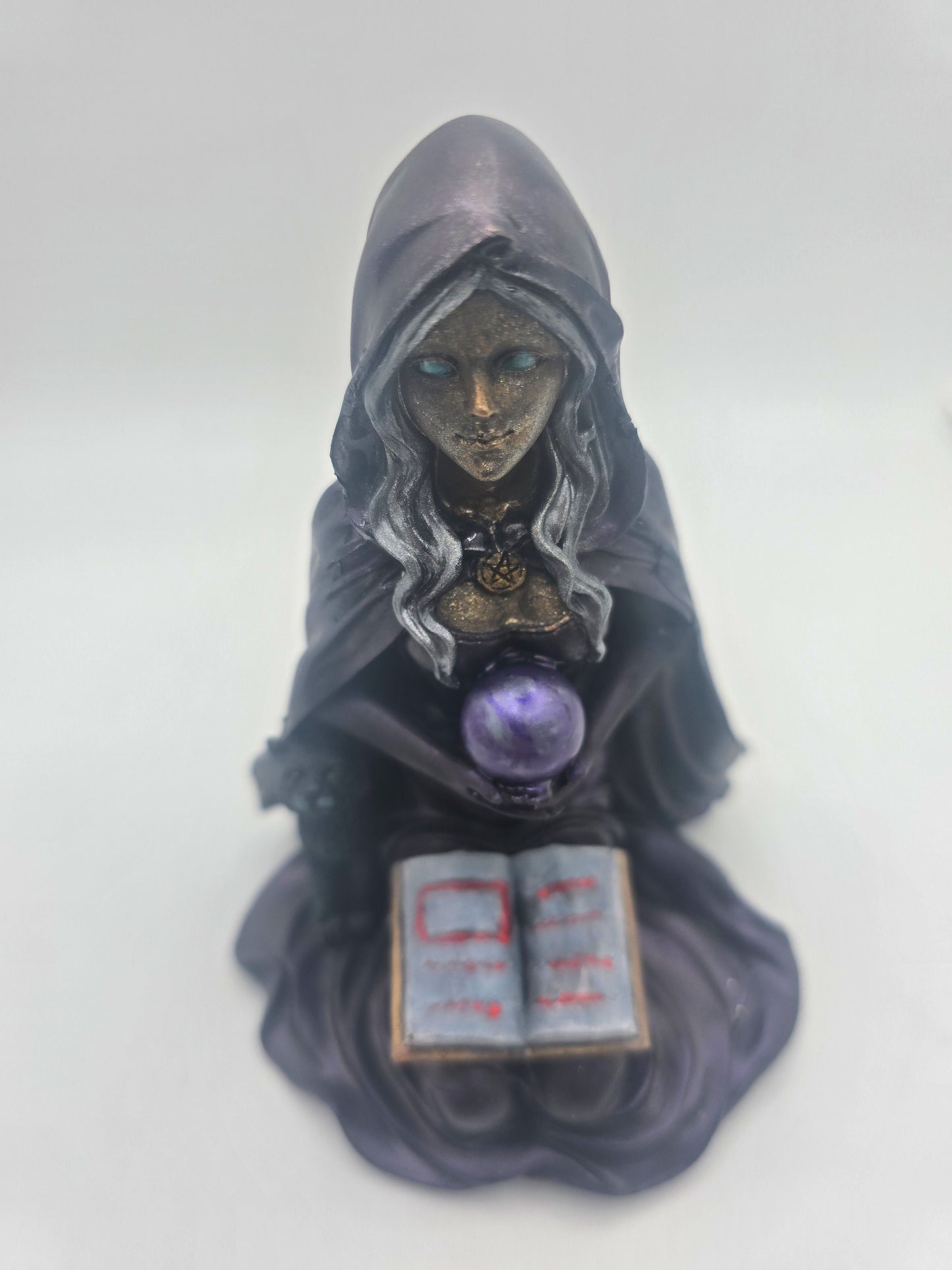 Resin Witch with dark purple cloak