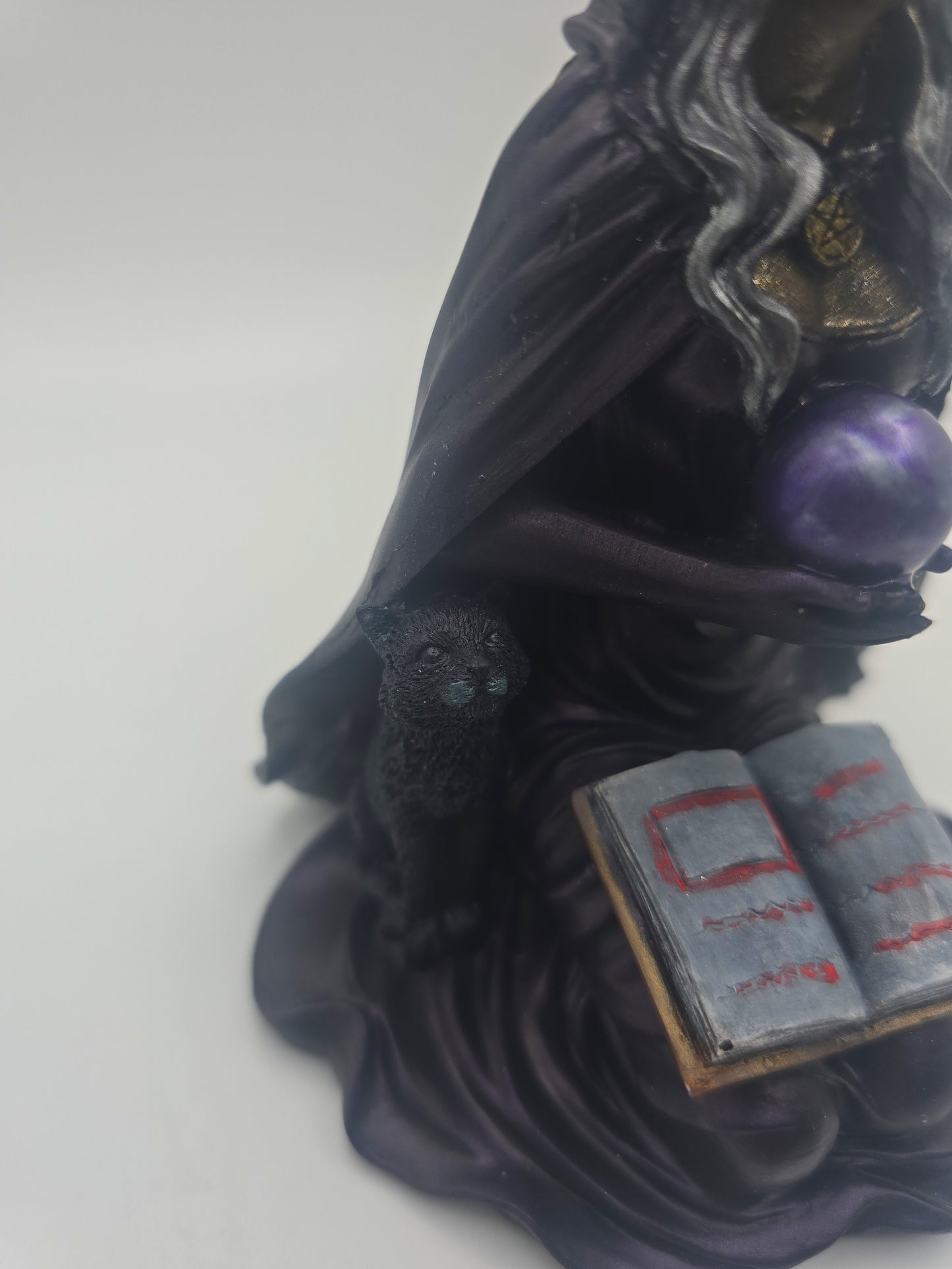 Resin Witch with dark purple cloak